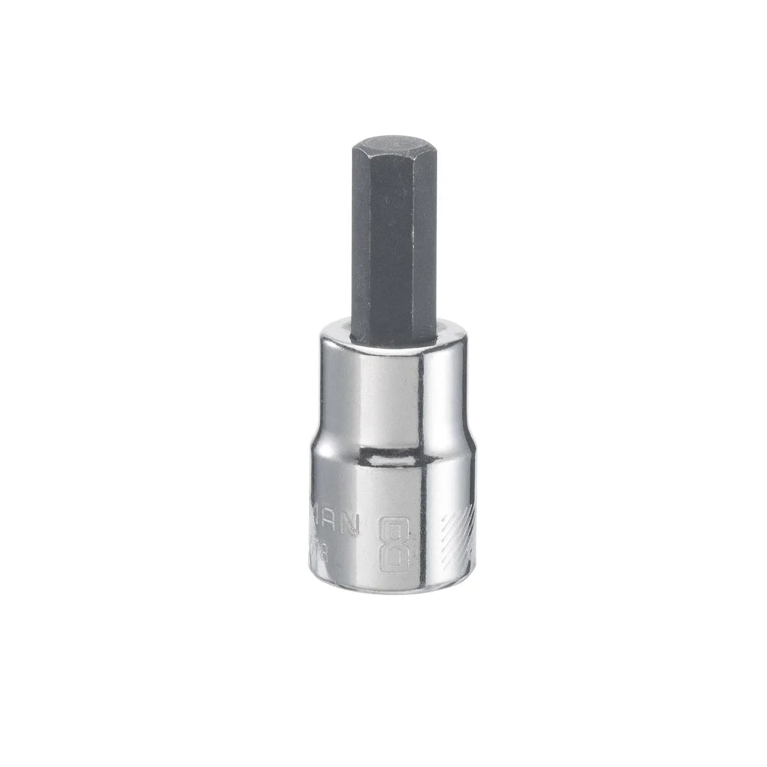 Craftsman 8mm Hex Bit Socket, 3/8 in. Drive, 6 Point, Polished Chrome