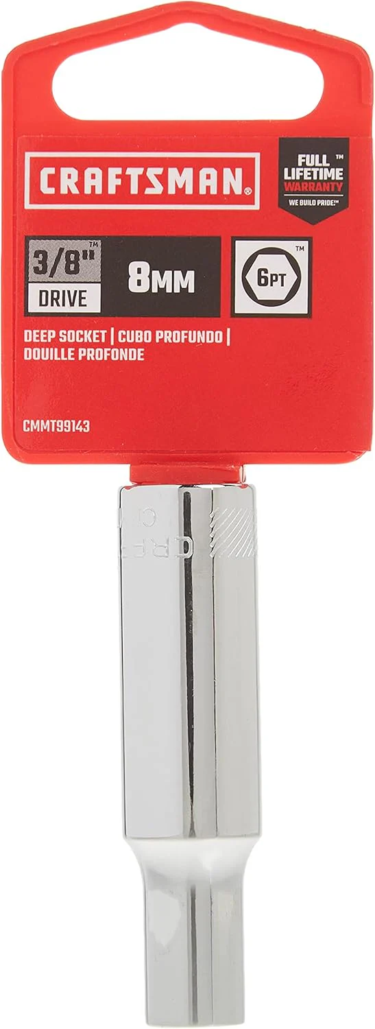 Craftsman 8mm Metric Deep Socket, 3/8-inch Drive, 6-Point (CMMT99143) - Image 4