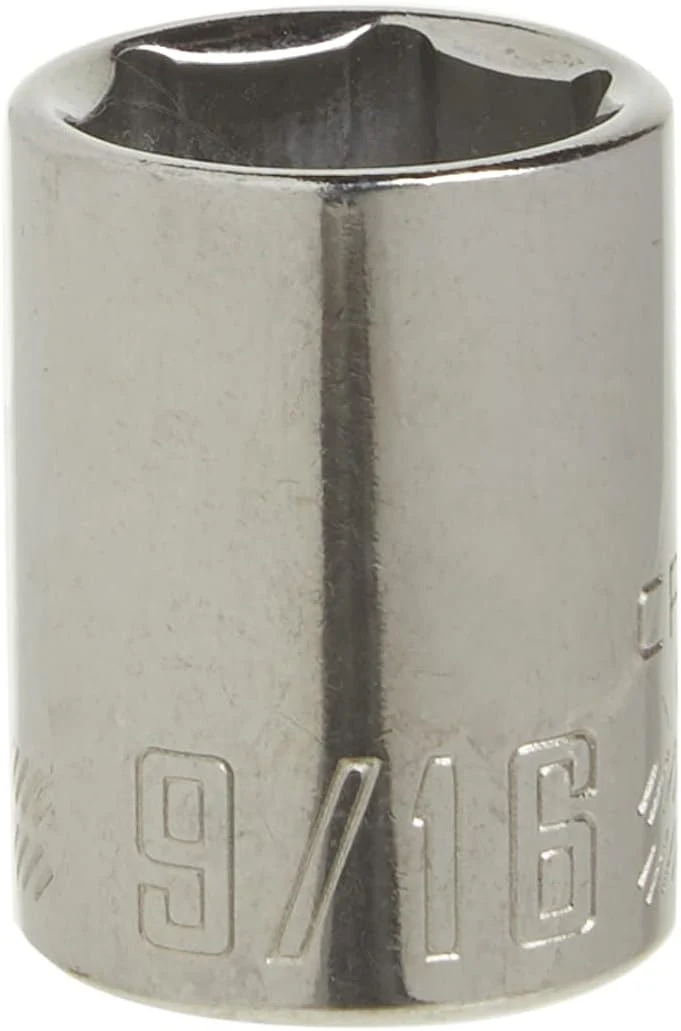 Craftsman 9/16 in. SAE 6-Point Shallow Socket, 3/8 in. Drive - Polished Chrome