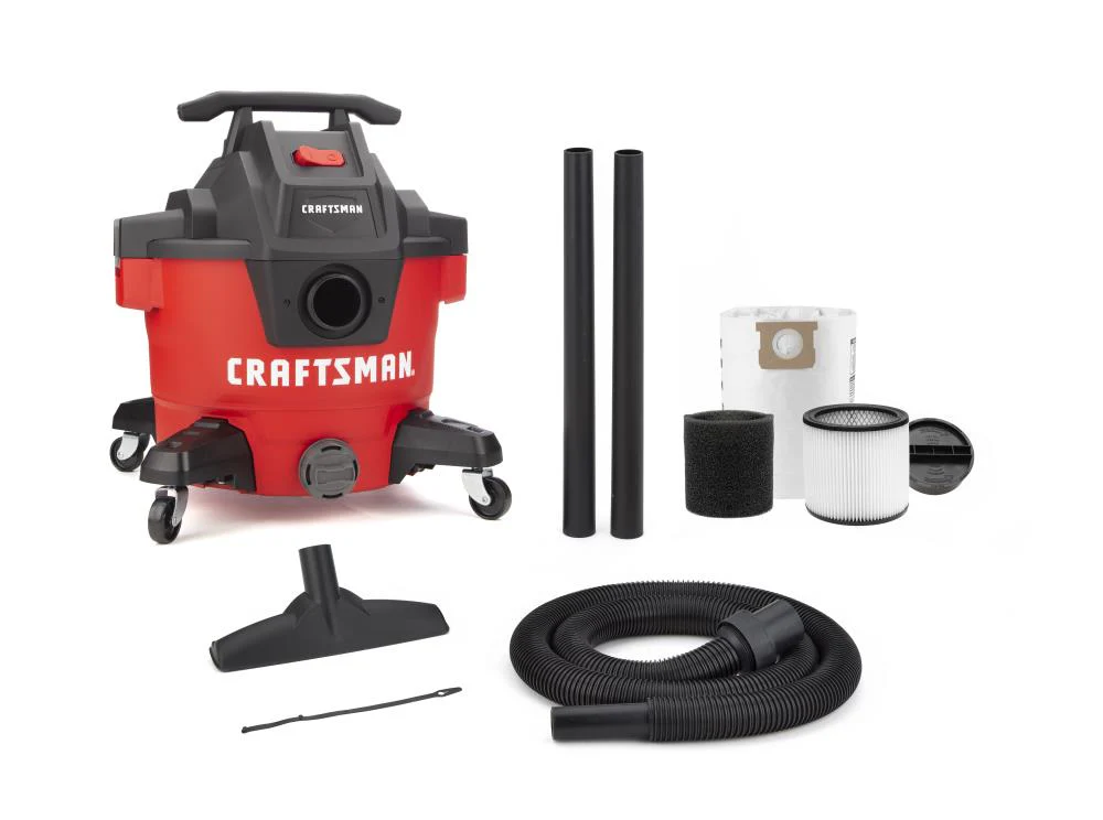 CRAFTSMAN 9-Gallon 4.5 HP Corded Portable Wet/Dry Shop Vacuum with Accessories