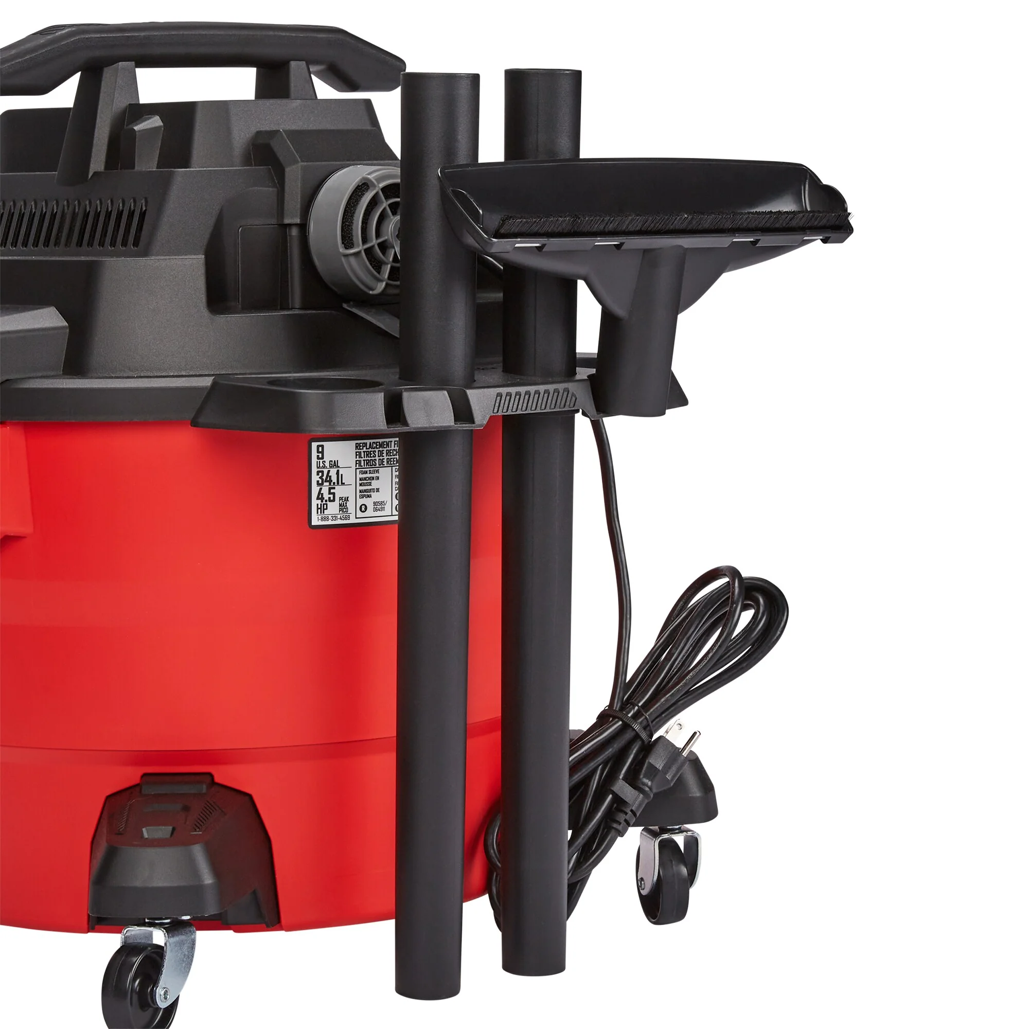 CRAFTSMAN 9-Gallon 4.5 HP Corded Portable Wet/Dry Shop Vacuum with Accessories - Image 5