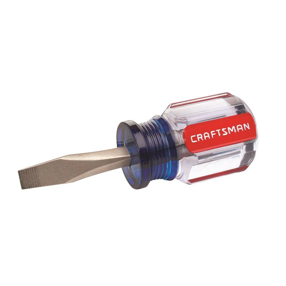 CRAFTSMAN Acetate Handle 1/4-in x 1-1/2-in Slotted (Flathead) Screwdriver, Stubby - Image 2