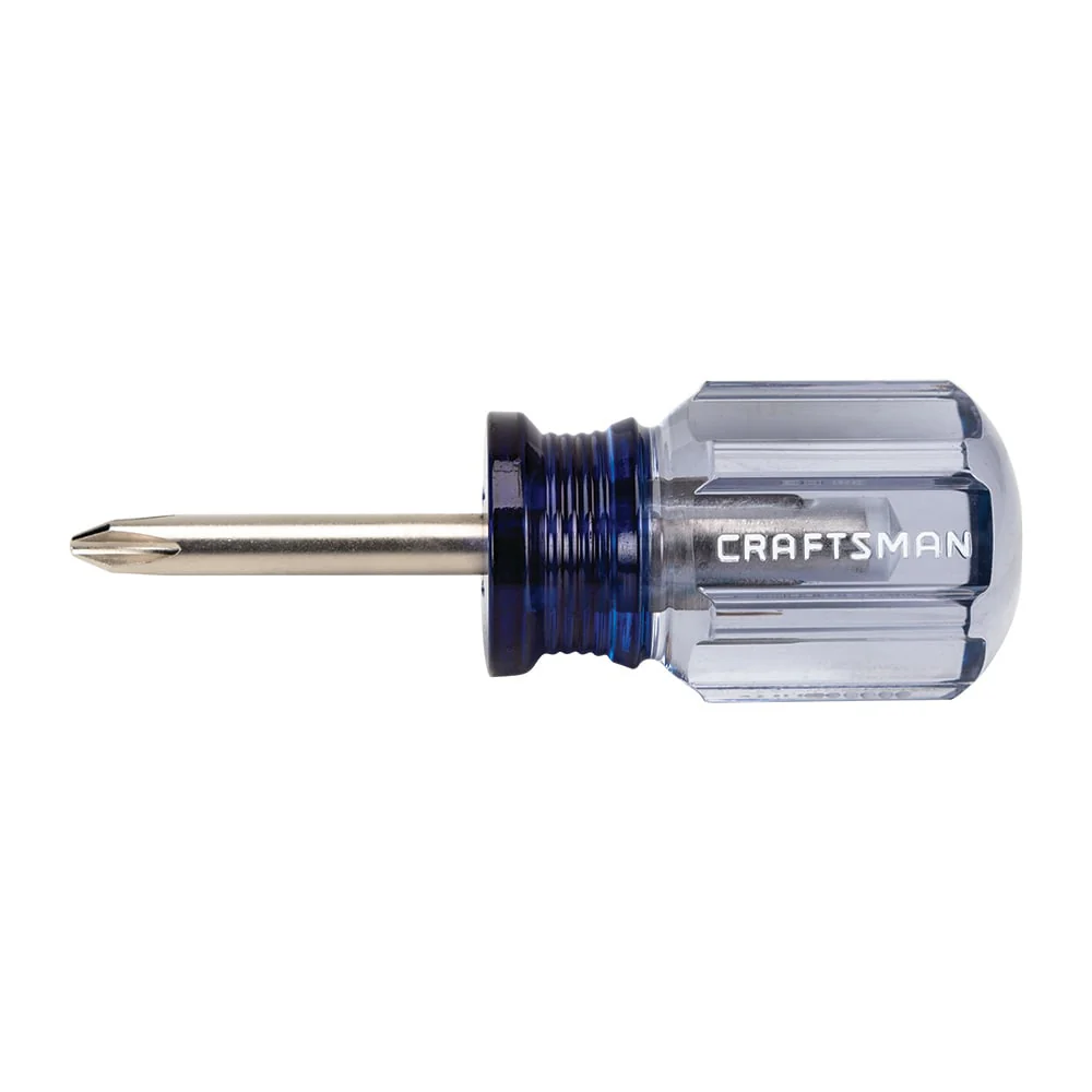 CRAFTSMAN Acetate Handle #2 Phillips Screwdriver, 1.5-in Stubby Shaft