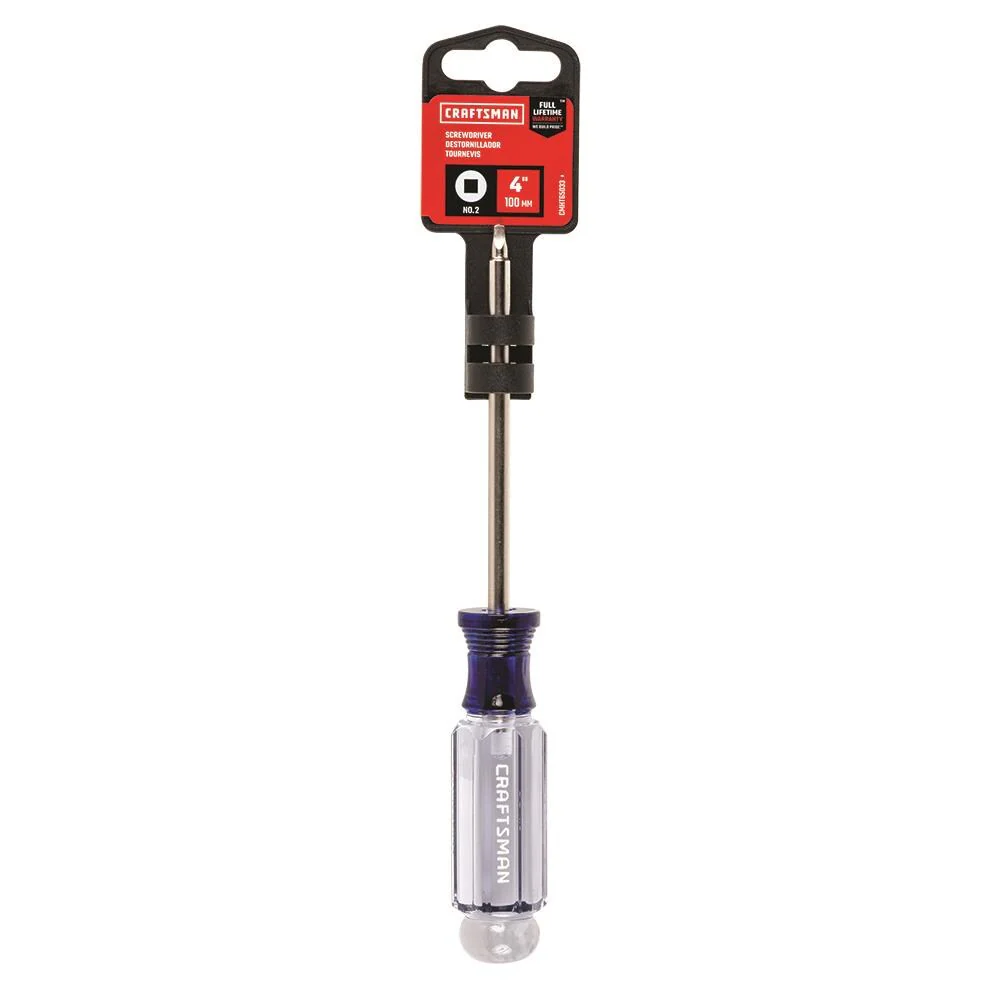 CRAFTSMAN Acetate Handle #2 x 4-in Square Screwdriver, CMHT65033 - Image 3