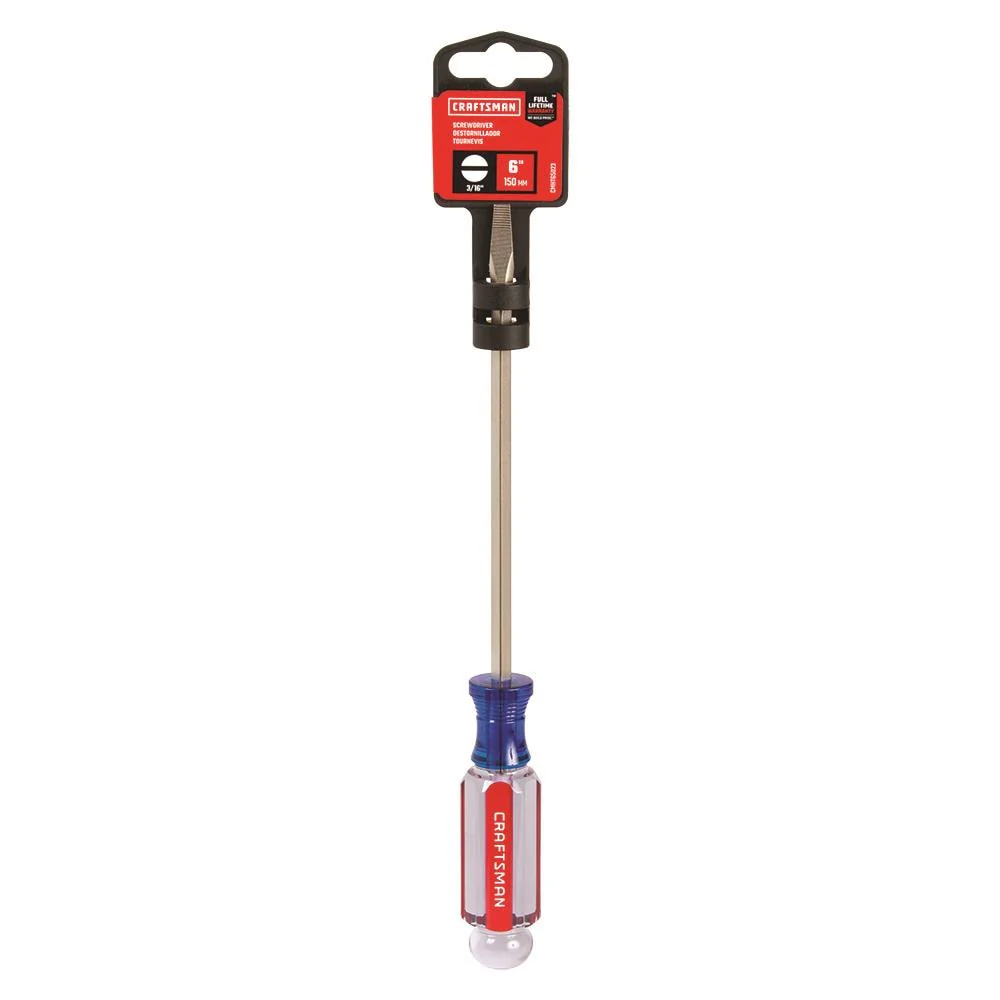 CRAFTSMAN Acetate Handle 3/16-in x 6-in Slotted Screwdriver - Image 4