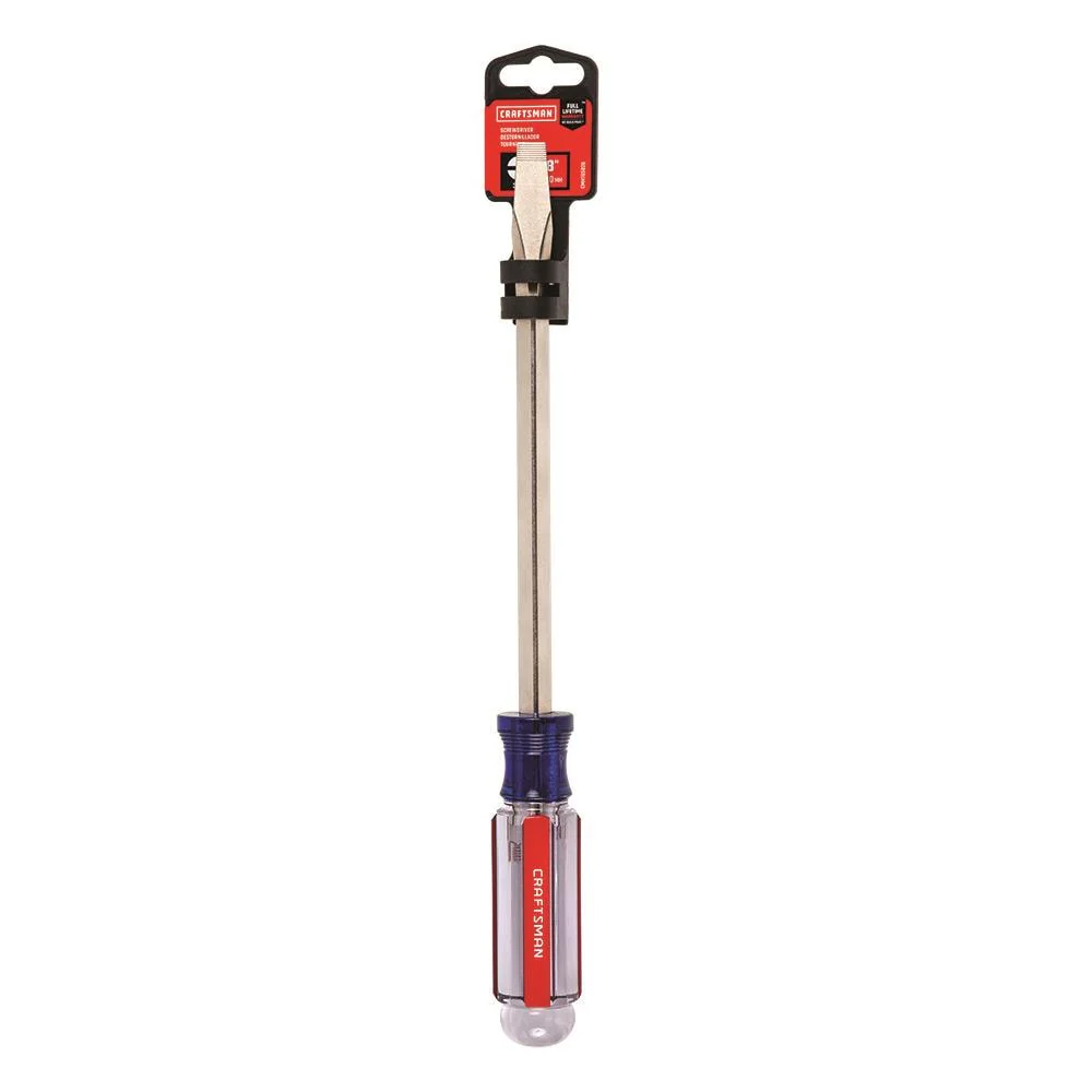 CRAFTSMAN Acetate Handle 3/8-in Slotted Flathead Screwdriver, 8-in Shaft - Image 4