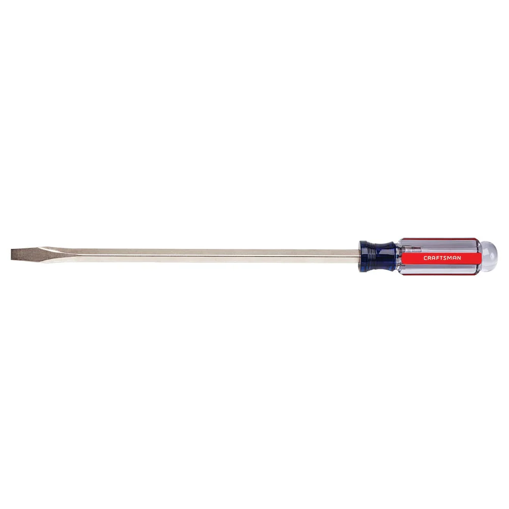 CRAFTSMAN Acetate Handle 3/8-in x 12-in Slotted Screwdriver, CMHT65027