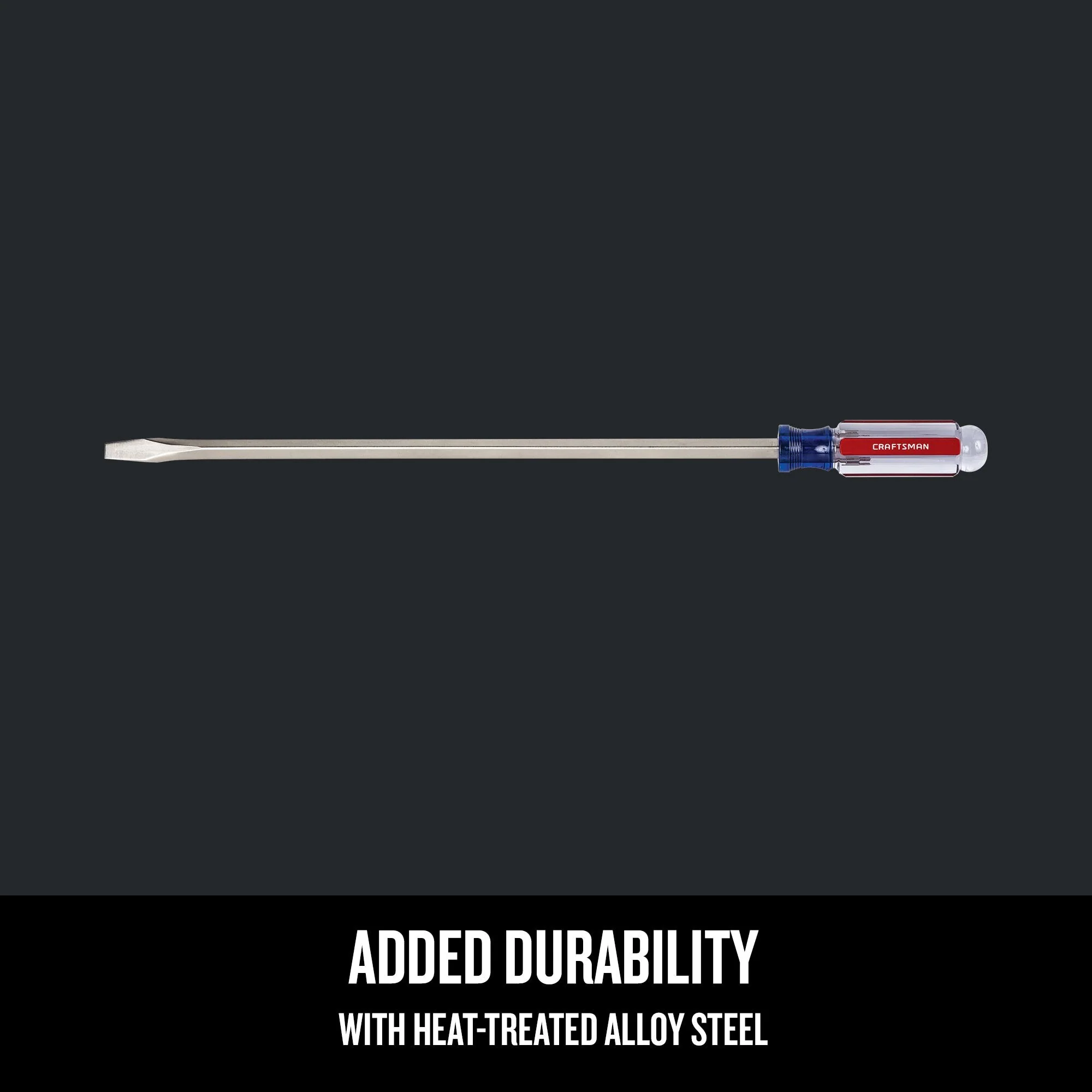 CRAFTSMAN Acetate Handle Flathead Screwdriver, 3/8-in x 16-in - Image 4
