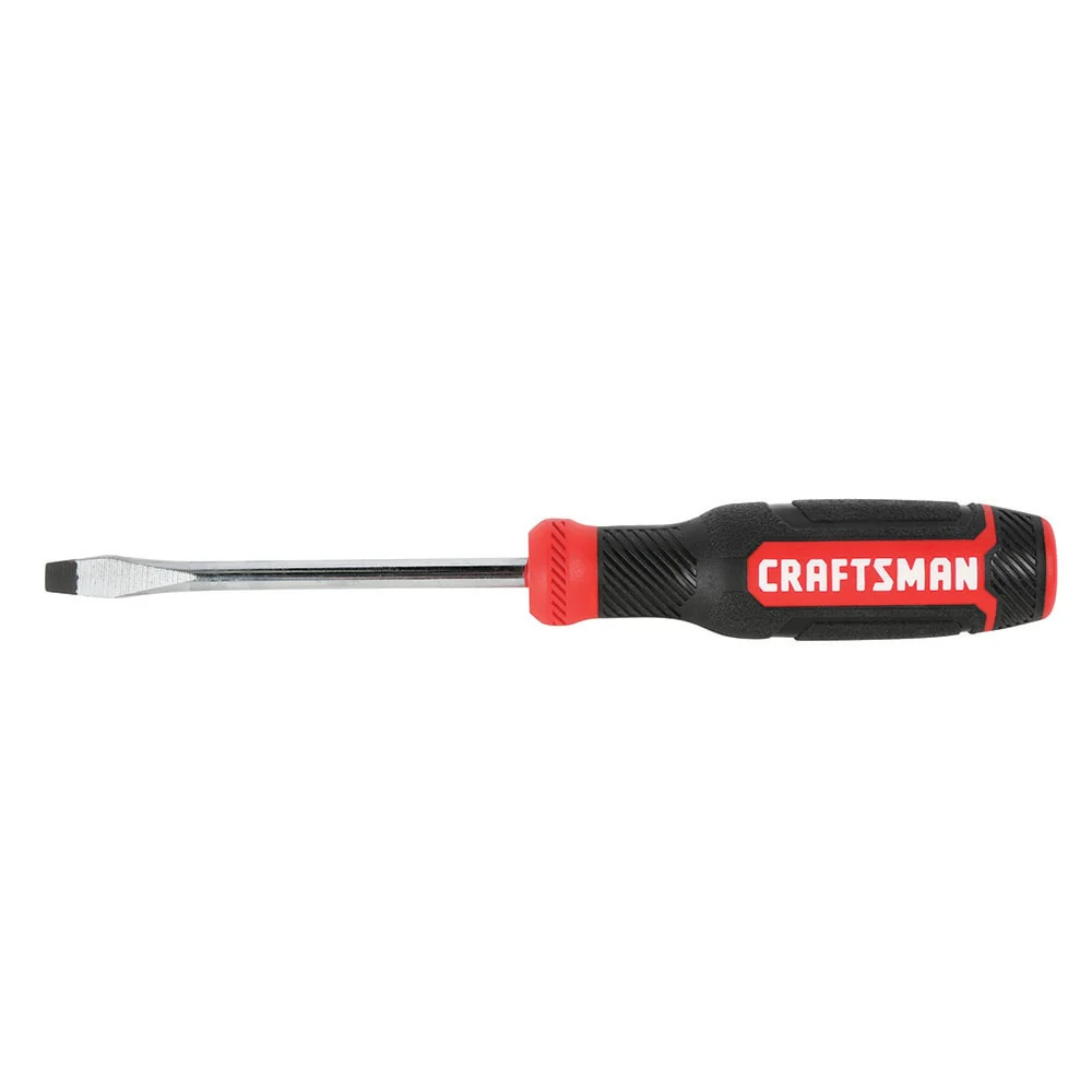 CRAFTSMAN Bi‑Material Handle 1/4-in Slotted Flathead Screwdriver, 4-in Shaft - Image 2