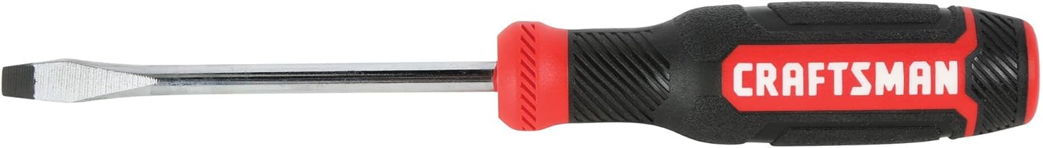 CRAFTSMAN Bi‑Material Handle 1/4-in Slotted Screwdriver, 4-in Shaft (CMHT65059N)