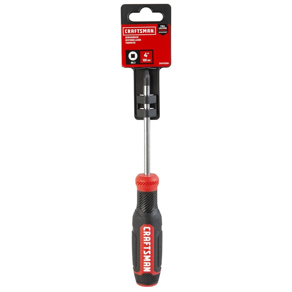 CRAFTSMAN Bi-Material Handle #2 x 4-in Square Screwdriver - Image 3
