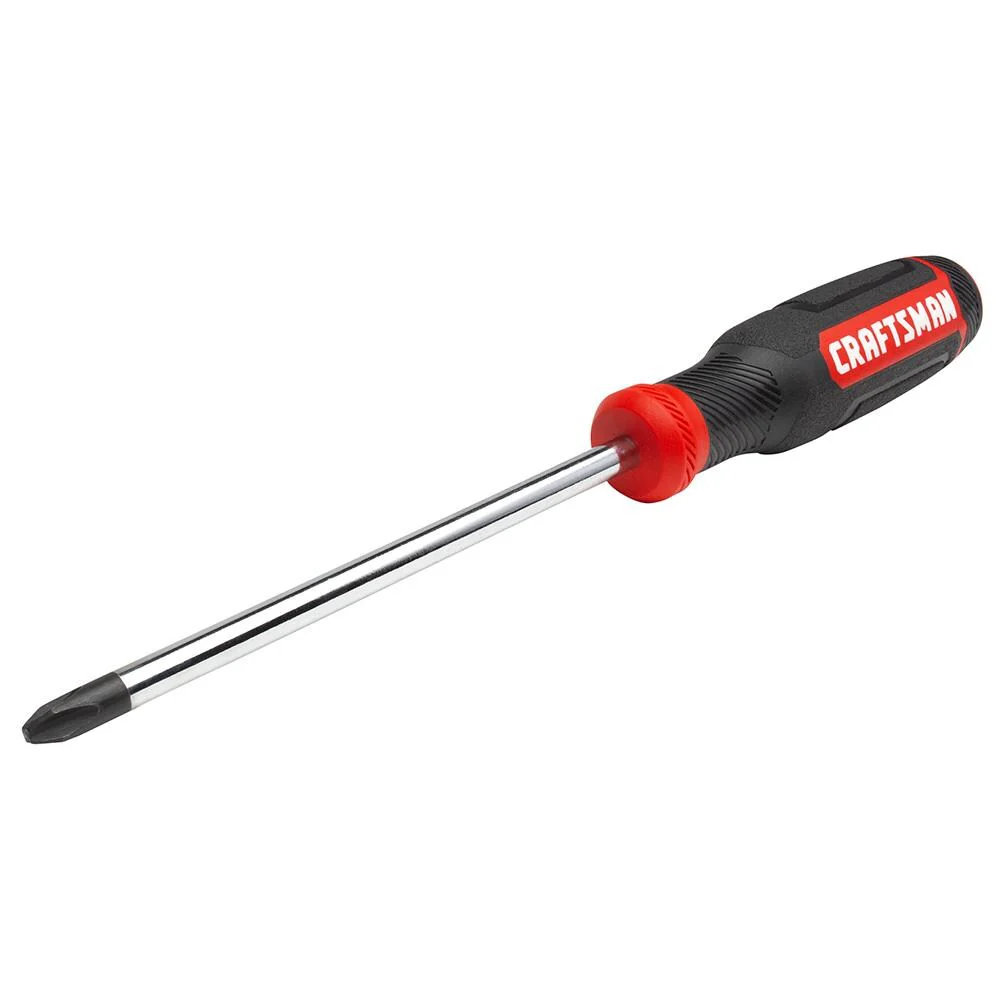 CRAFTSMAN Bi‑Material Handle #3 x 6-in Phillips Screwdriver, Black Oxide Tip - Image 2
