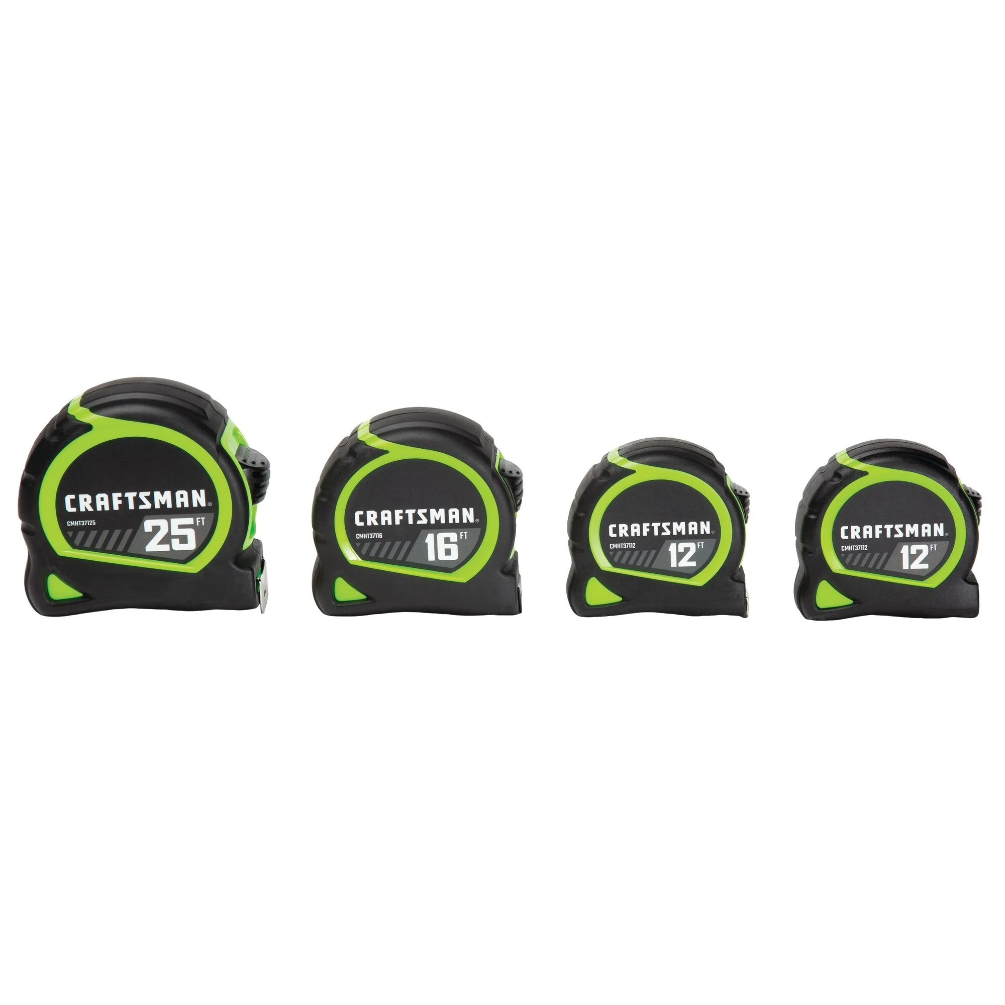 CRAFTSMAN HI-VIS 4-Pack Tape Measure Set, 12-ft (x2), 16-ft, 25-ft - Image 5