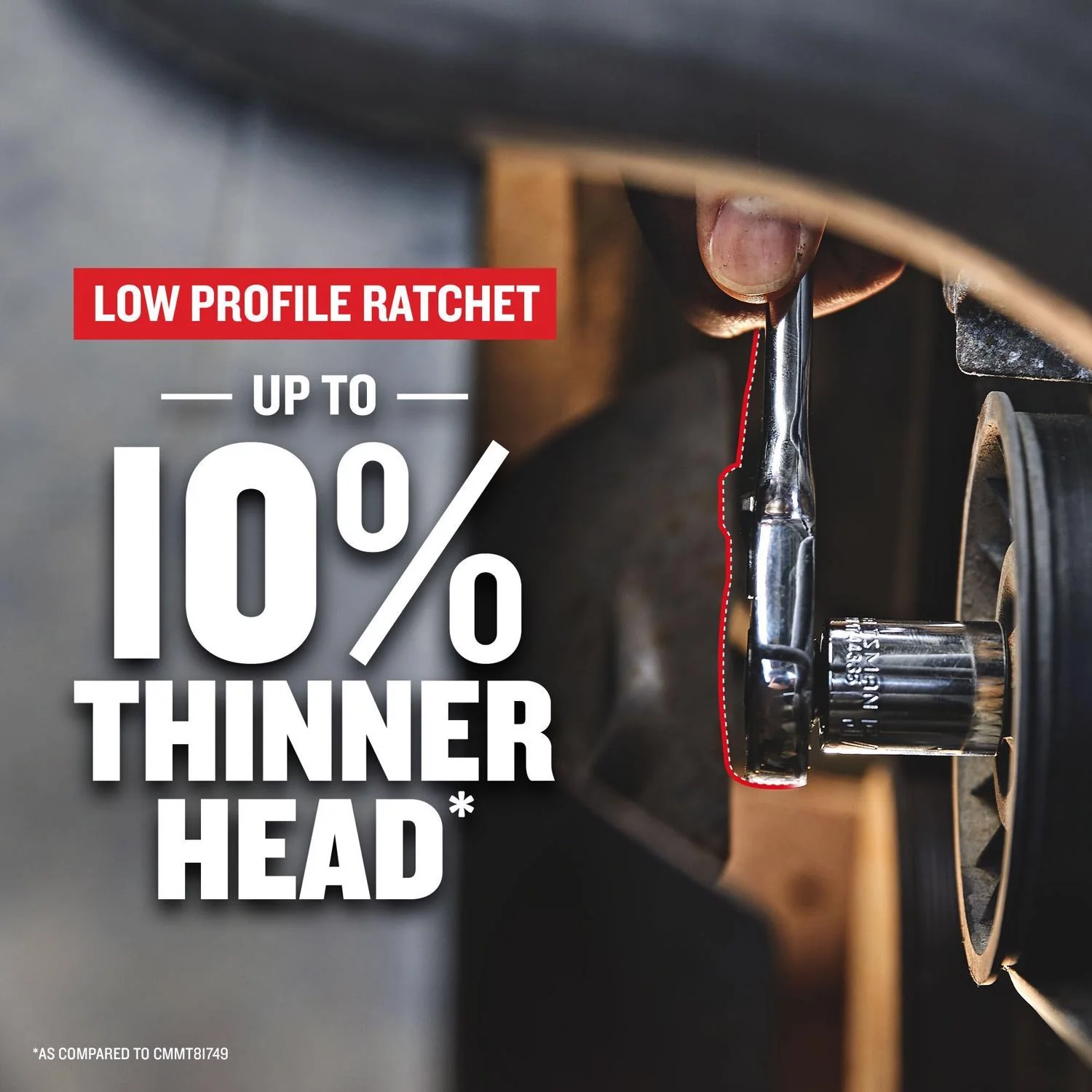 Craftsman Low Profile 1/2 in. Drive Ratchet with 72 Teeth - Image 3