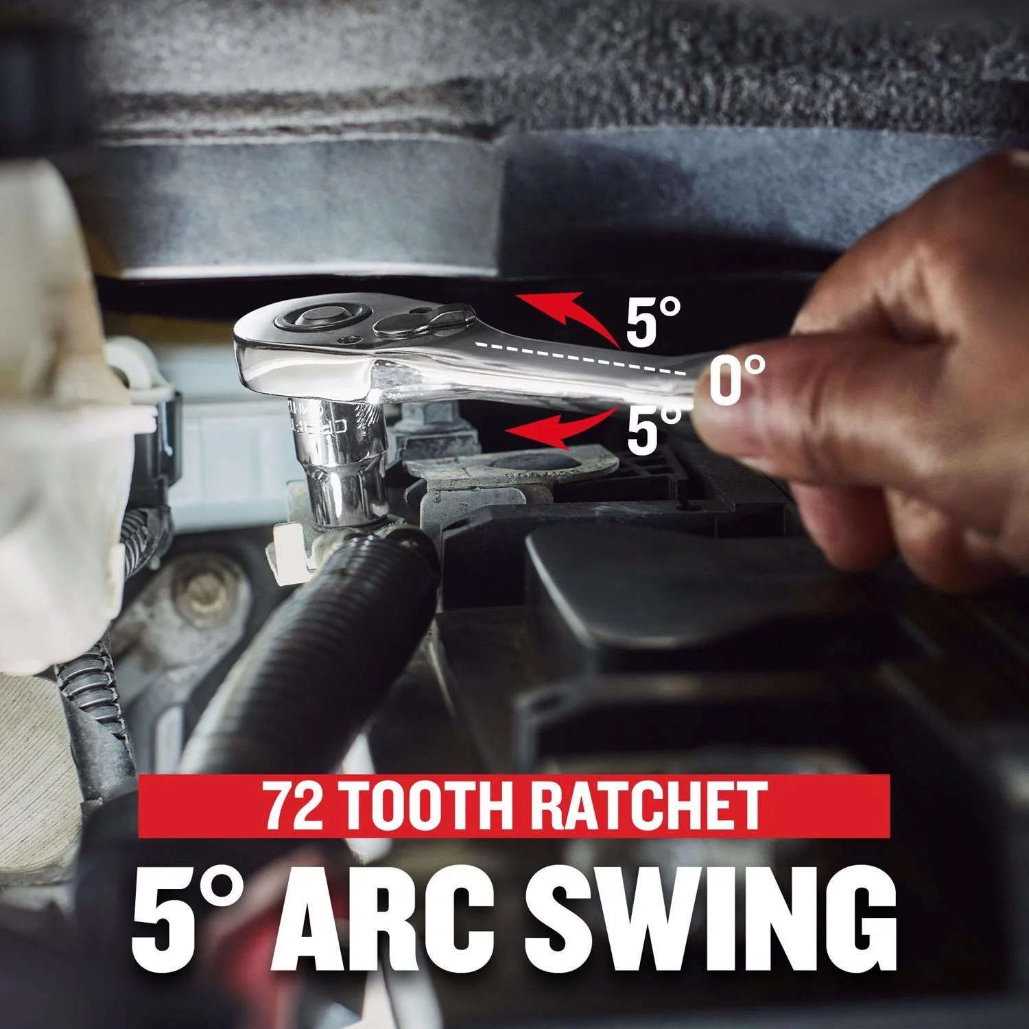 Craftsman Low Profile 1/4 in. Drive Ratchet with 72 Teeth - Image 5