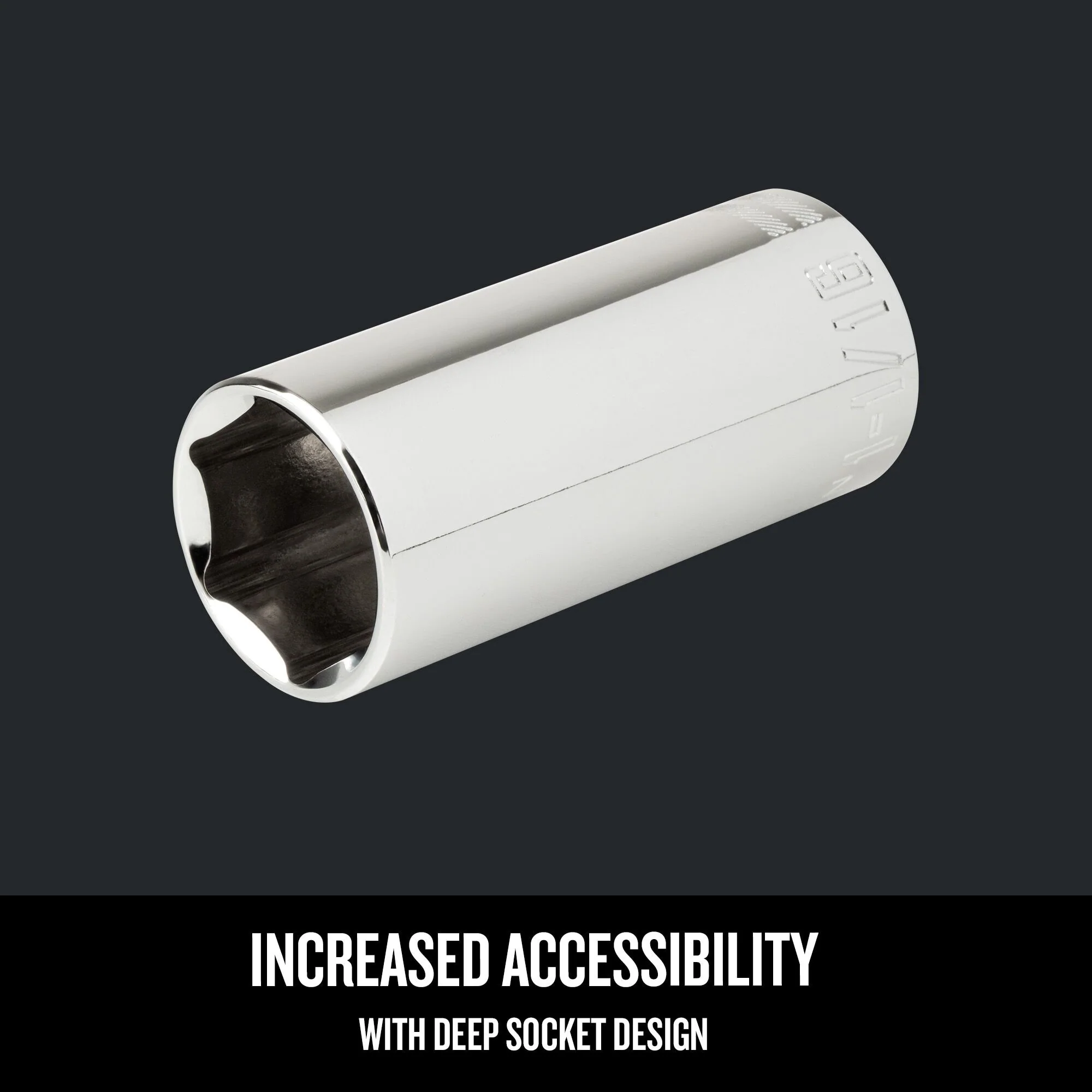 CRAFTSMAN Metric 3/8-in Drive 6-Point 16mm Deep Socket - Image 2