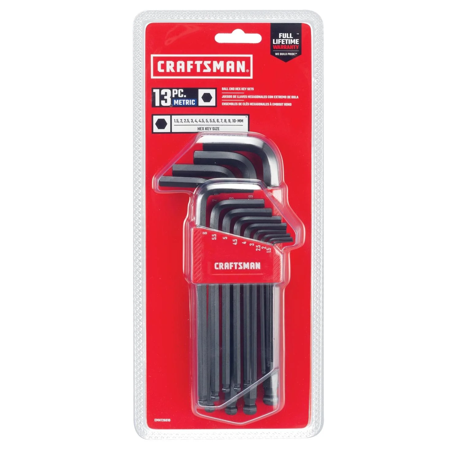 Craftsman Metric Long and Short Arm Ball End Hex Key Set, 13 pc - Image 3