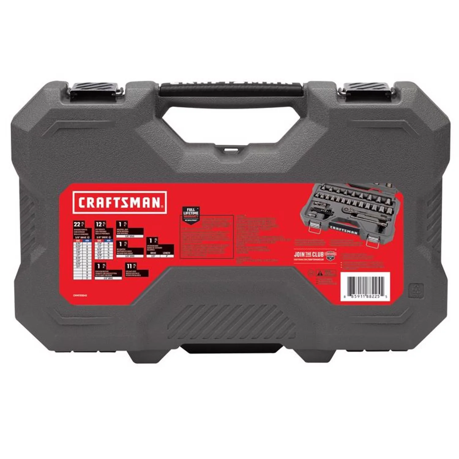 Craftsman OVERDRIVE 49-Piece Mechanic's Tool Set - Metric/SAE, 3/8 in. Drive - Image 2