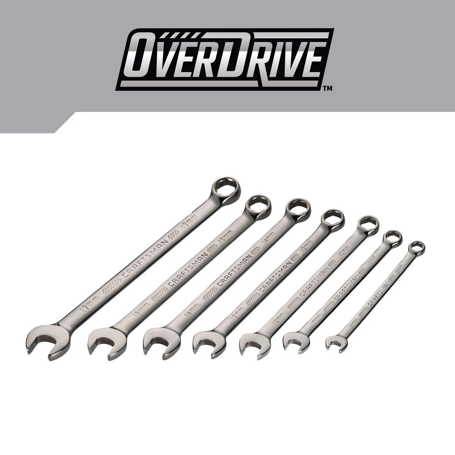 Craftsman OVERDRIVE 6 Point Metric Wrench Set, 7 pc - Image 3