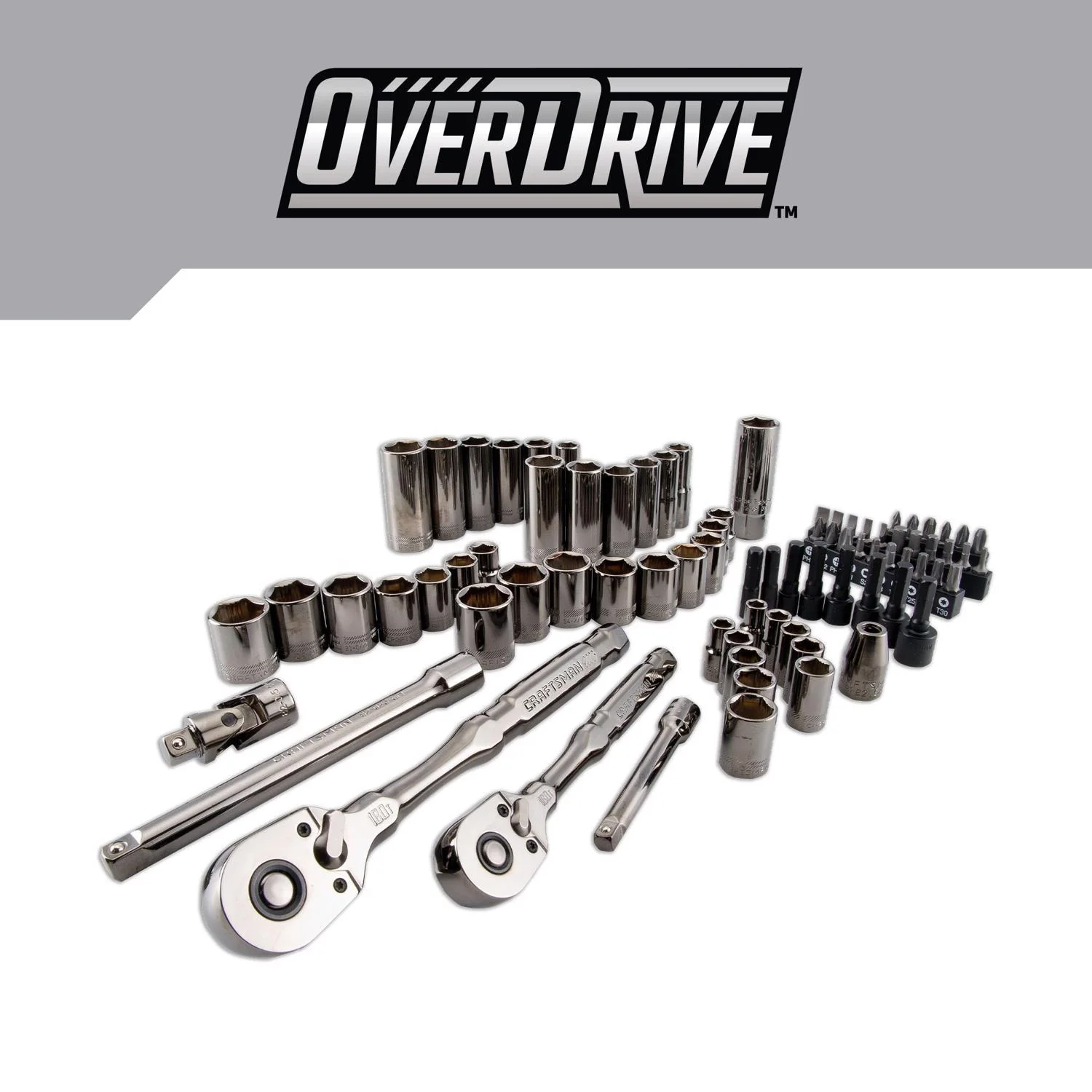 Craftsman OVERDRIVE 80 pc Mechanic's Tool Set - Metric/SAE 6 Point - Image 3