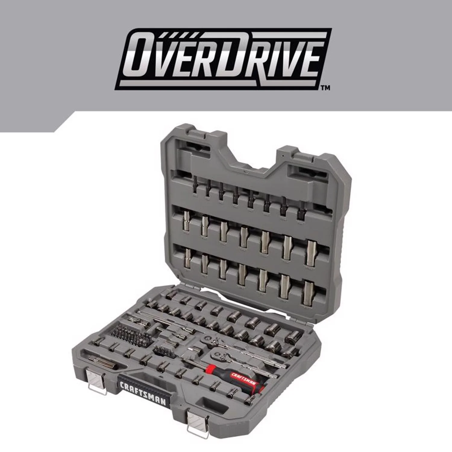 Craftsman OVERDRIVE 99 pc Metric/SAE Mechanic's Tool Set - Image 4