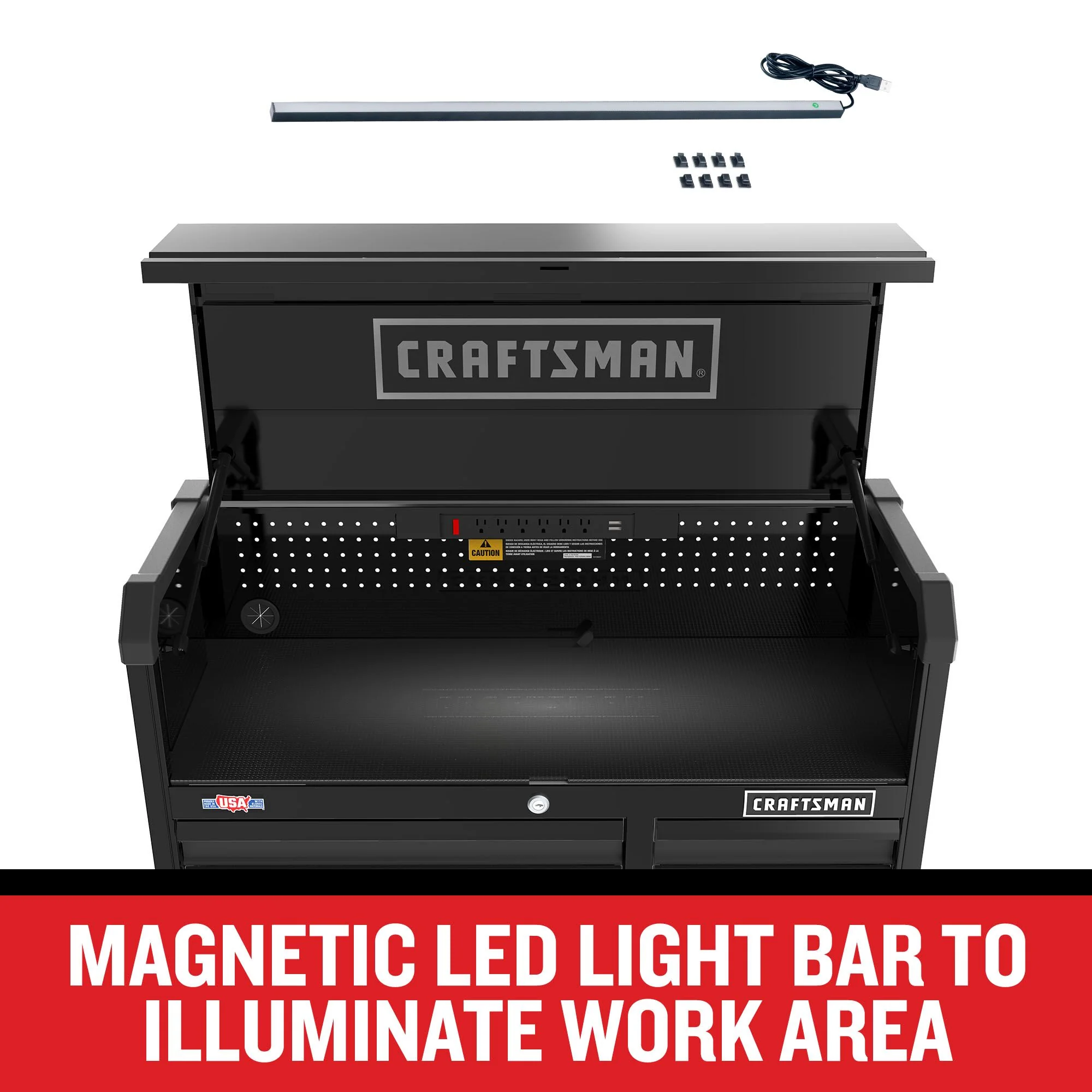 CRAFTSMAN Premium 2000 Series 40.5-in W x 24.5-in H 6-Drawer Steel Tool Chest (Black) - Image 3