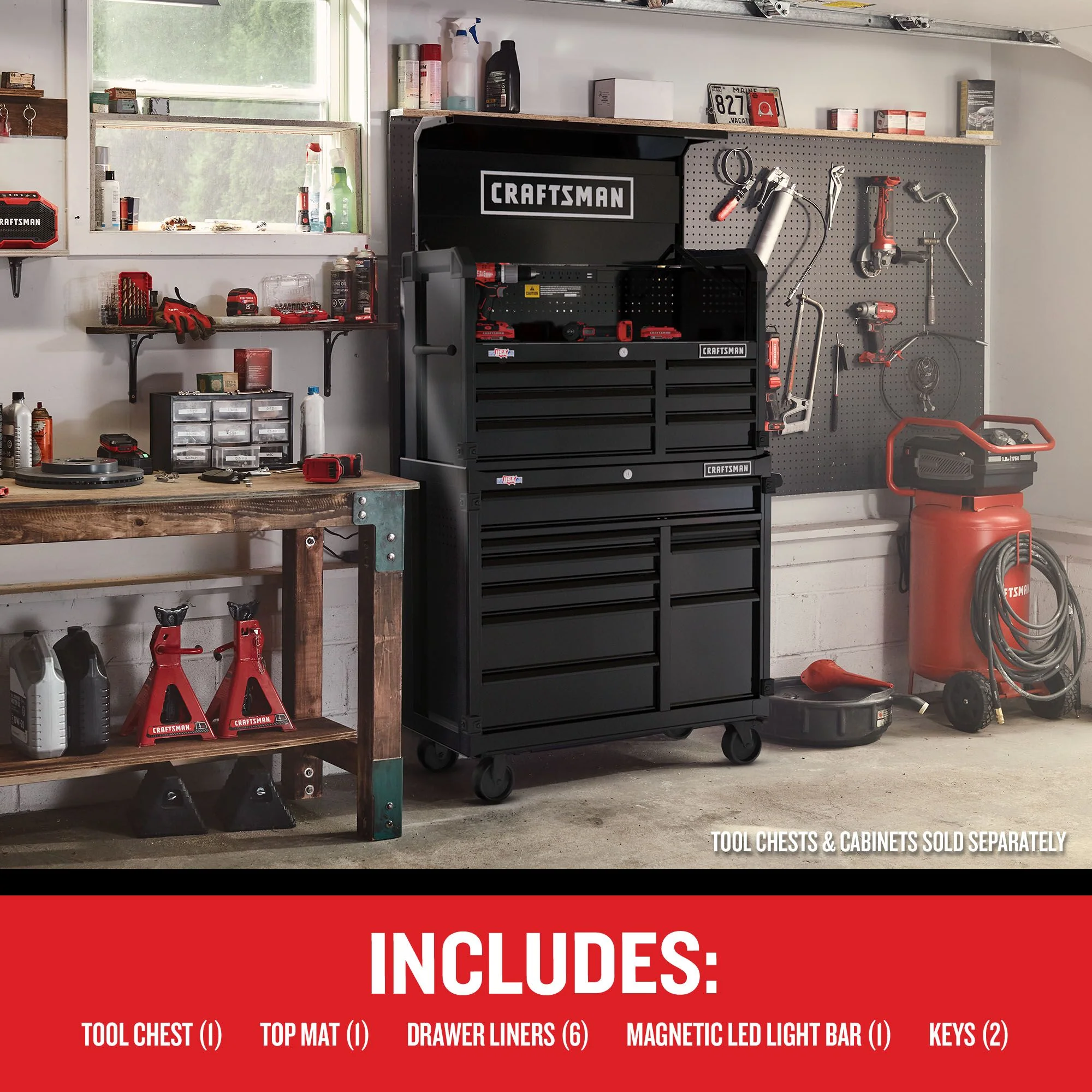 CRAFTSMAN Premium 2000 Series 40.5-in W x 24.5-in H 6-Drawer Steel Tool Chest (Black) - Image 8