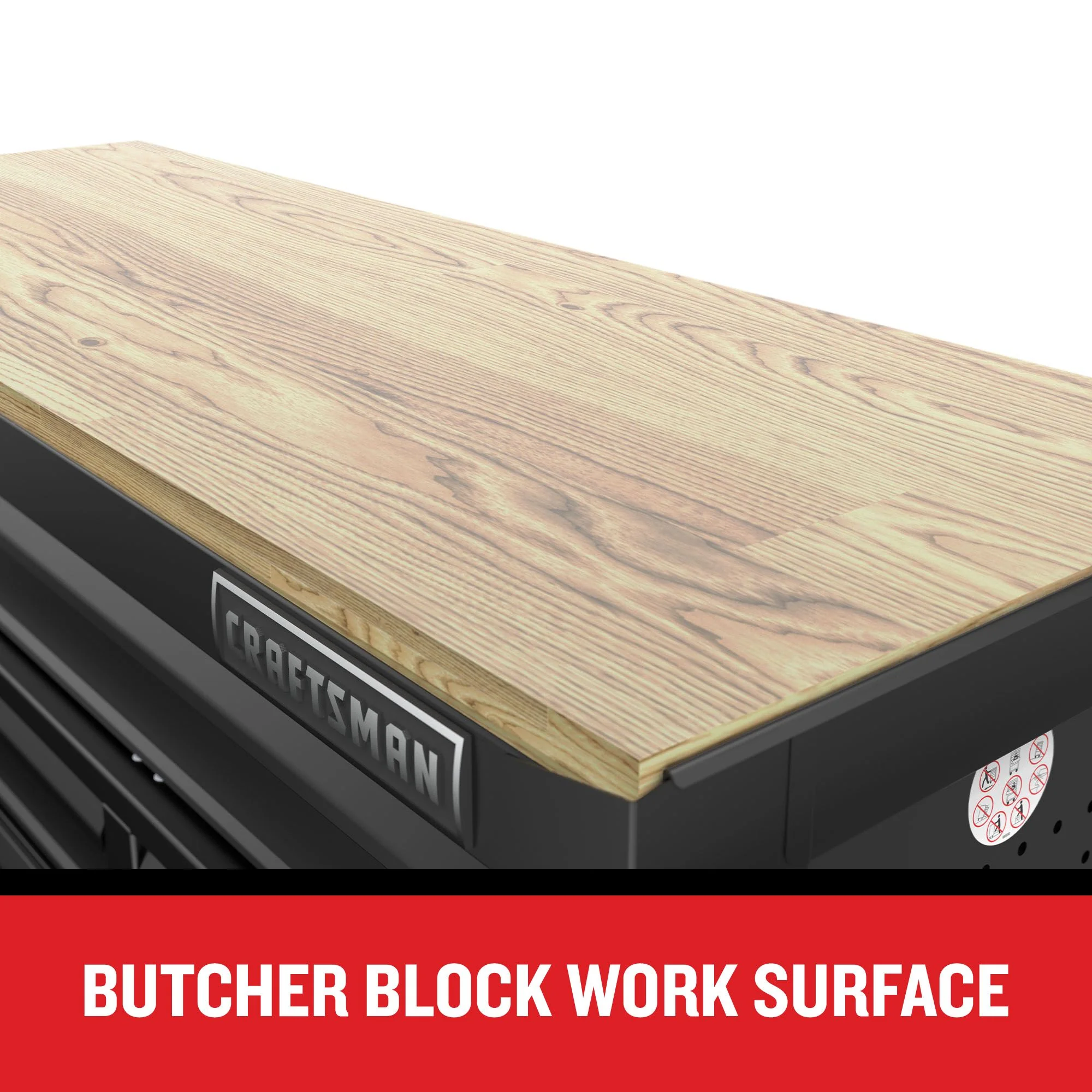 CRAFTSMAN Premium 2000 Series 51.2-in L x 39.5-in H 8-Drawer Rolling Black Wood Work Bench - Image 3
