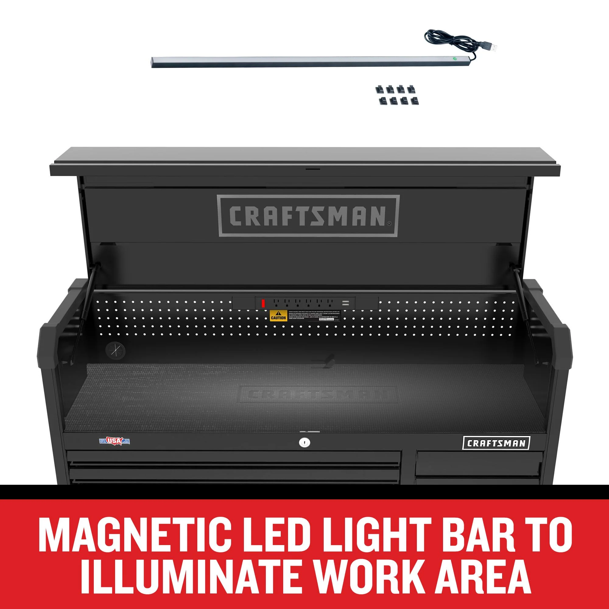 CRAFTSMAN Premium 2000 Series 51.5-in W x 24.5-in H 7-Drawer Steel Tool Chest (Black) - Image 3