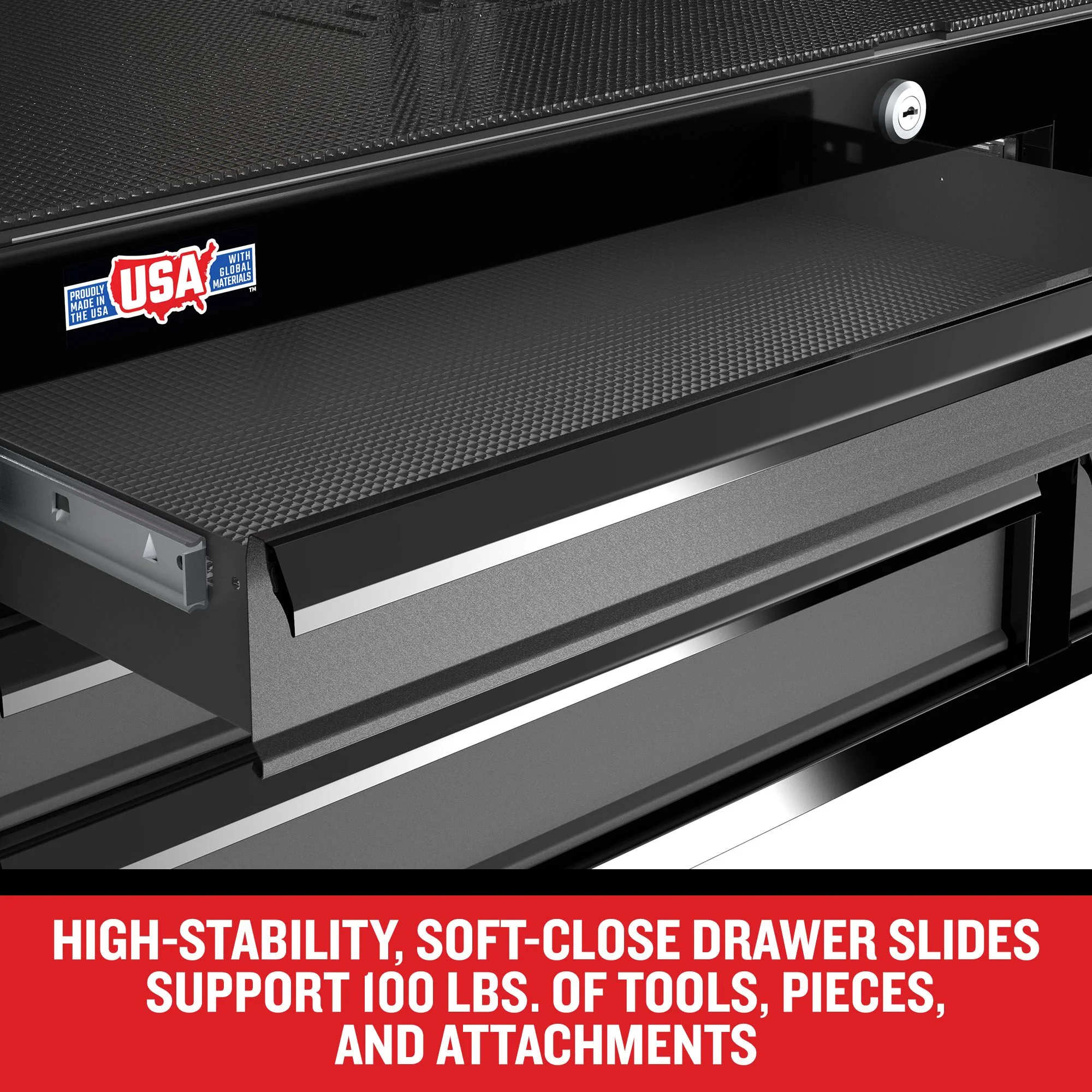 CRAFTSMAN Premium 2000 Series 51.5-in W x 24.5-in H 7-Drawer Steel Tool Chest (Black) - Image 5