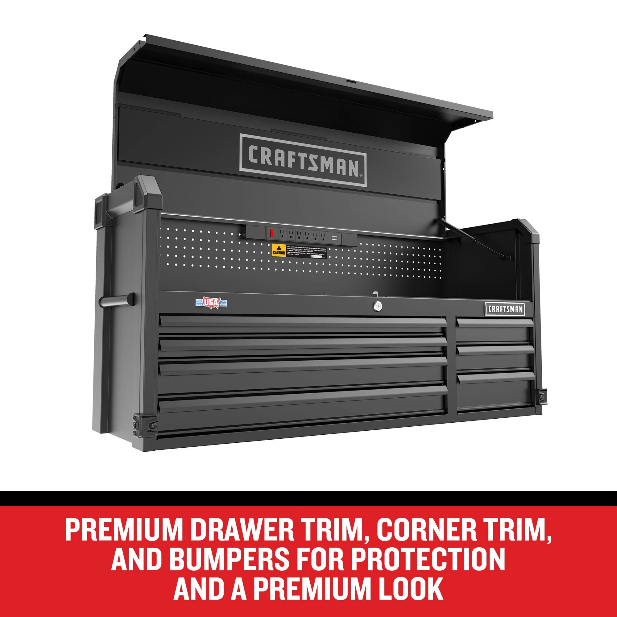 CRAFTSMAN Premium 2000 Series 51.5-in W x 24.5-in H 7-Drawer Steel Tool Chest (Black) - Image 6