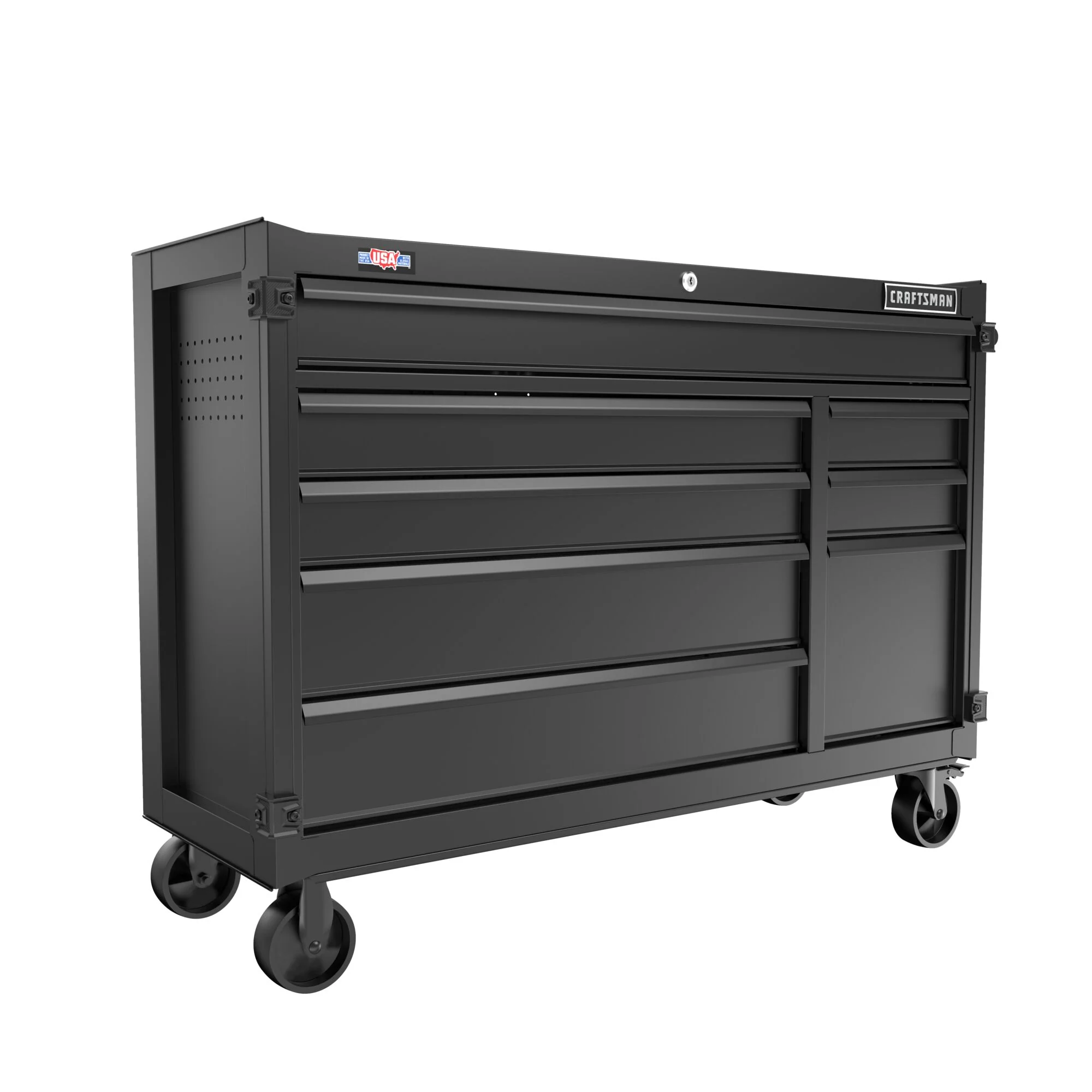 CRAFTSMAN Premium 2000 Series 52-in W x 39.5-in H 8-Drawer Steel Rolling Tool Cabinet (Black)