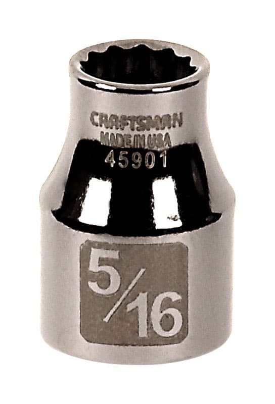 Craftsman SAE 12 Point Standard Socket - 5/16 in. X 3/8 in. Drive