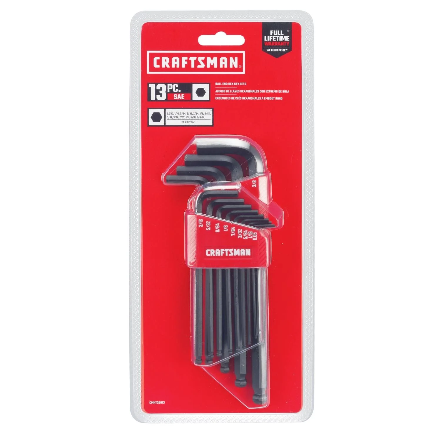Craftsman SAE Long Arm Ball End Hex Key Set, 13 pc - Image 3