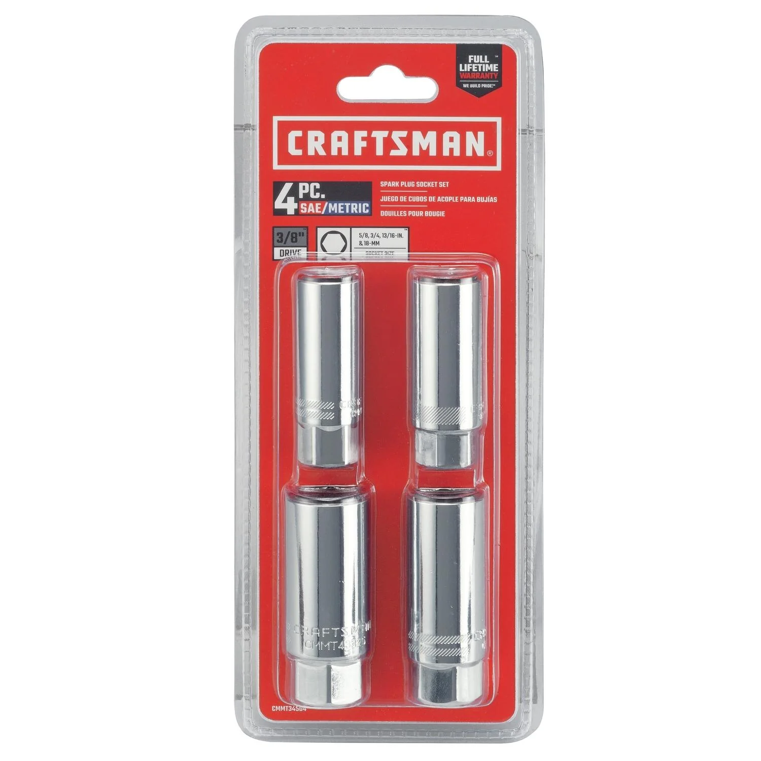 Craftsman Spark Plug Socket Set, 4 pc - Metric and SAE, 3/8 in. Drive - Image 3