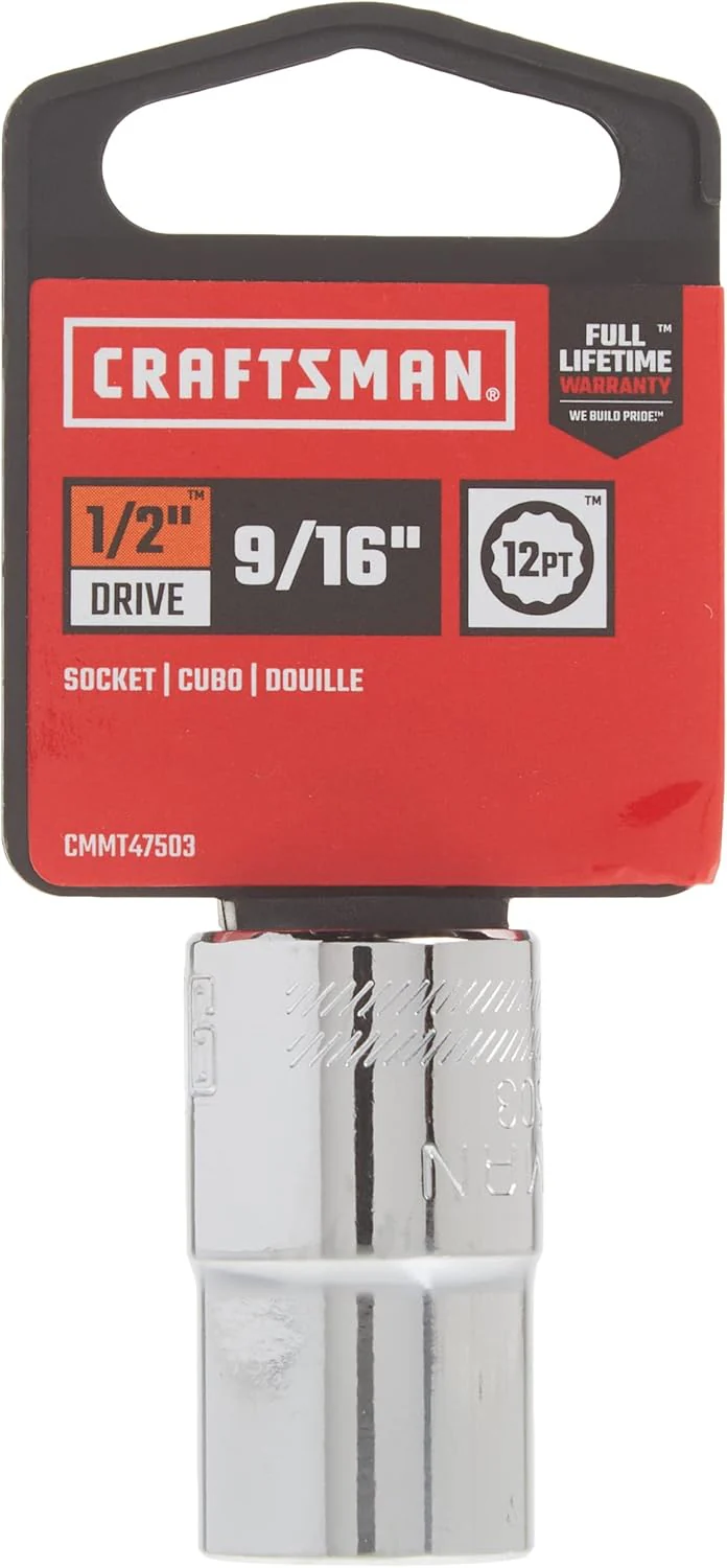 CRAFTSMAN Standard (SAE) 1/2-in Drive 12-Point 9/16-in Shallow Socket - Image 4
