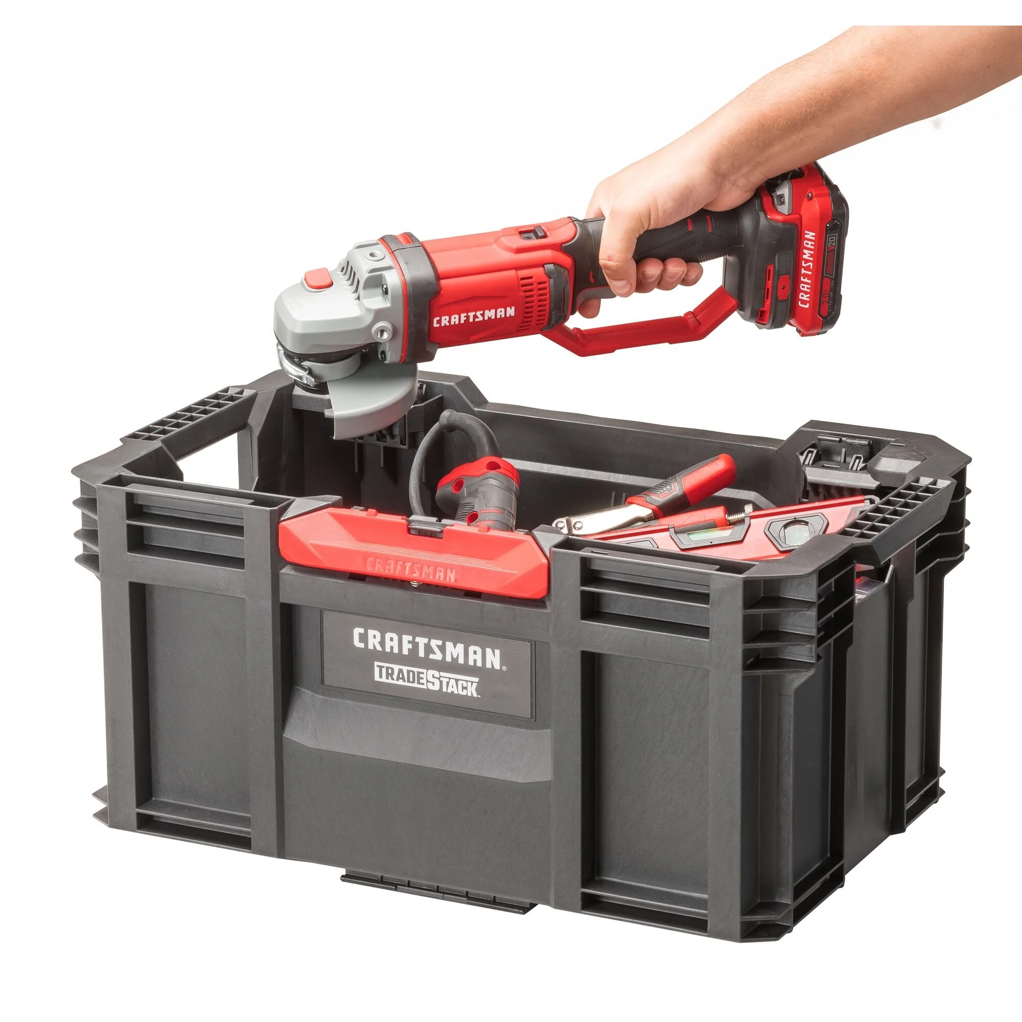 CRAFTSMAN TRADESTACK System 22.6-in W x 31.9-in H Structural Foam Rolling, Lockable Tool Box with Wheels - Image 4
