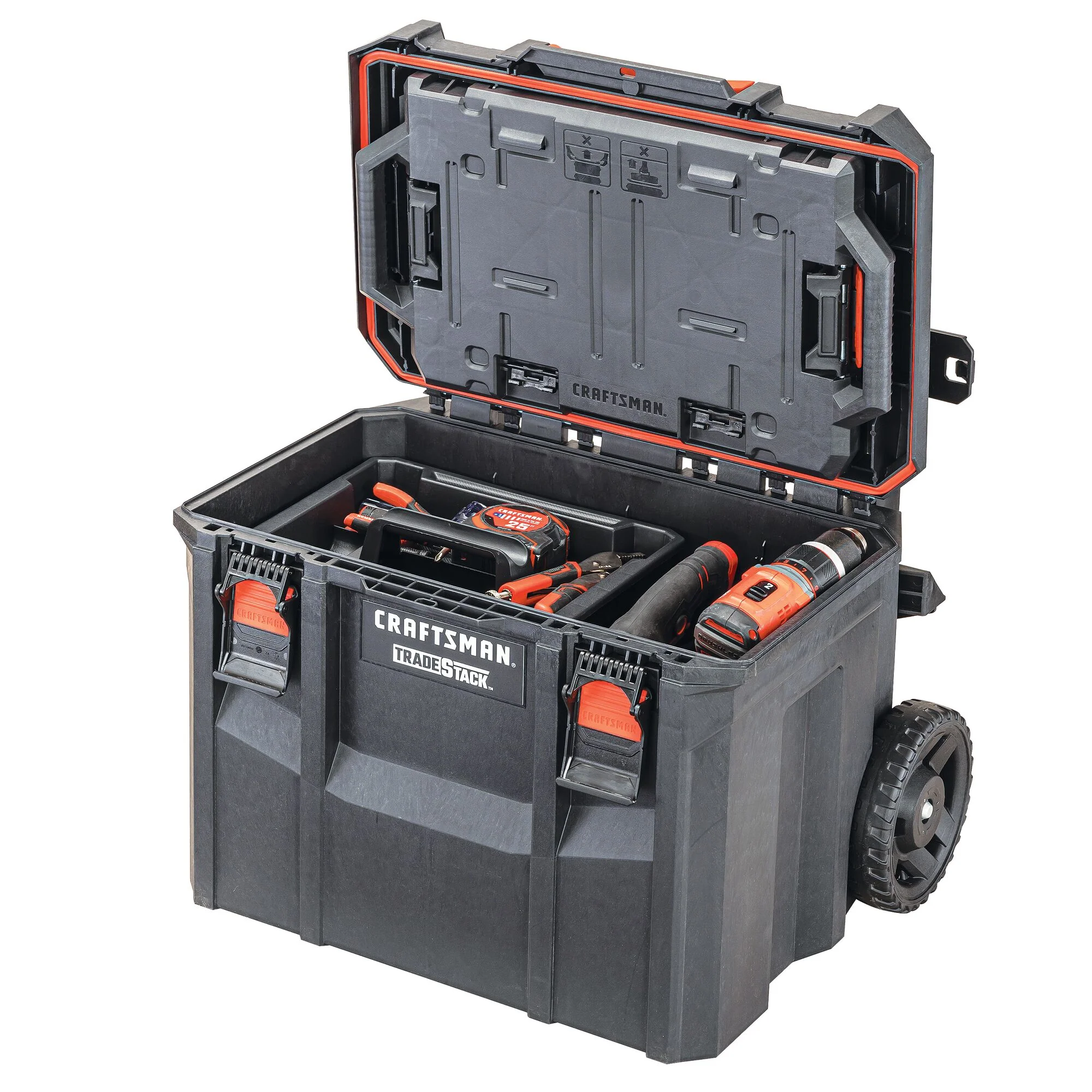 CRAFTSMAN TRADESTACK System 22.6-in W x 31.9-in H Structural Foam Rolling, Lockable Tool Box with Wheels - Image 6