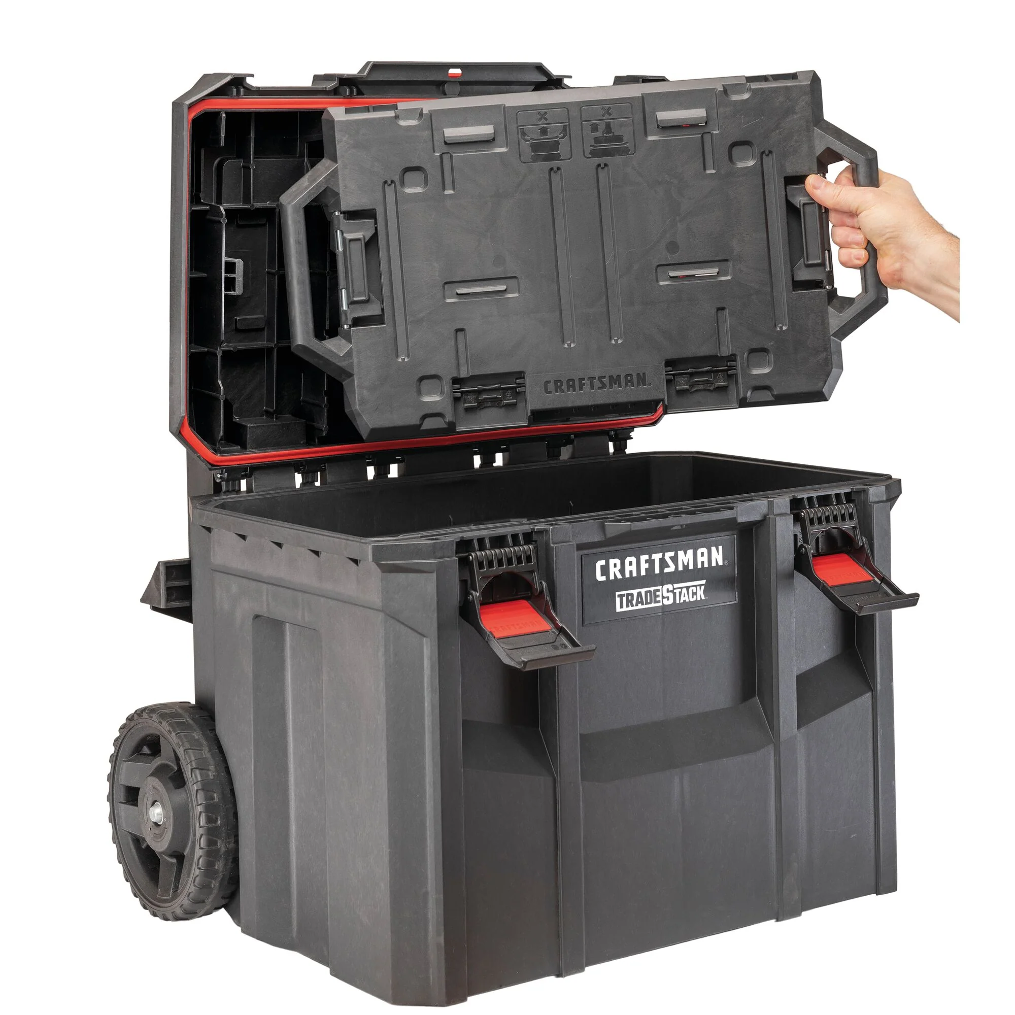 CRAFTSMAN TRADESTACK System 22.6-in W x 31.9-in H Structural Foam Rolling, Lockable Tool Box with Wheels - Image 7