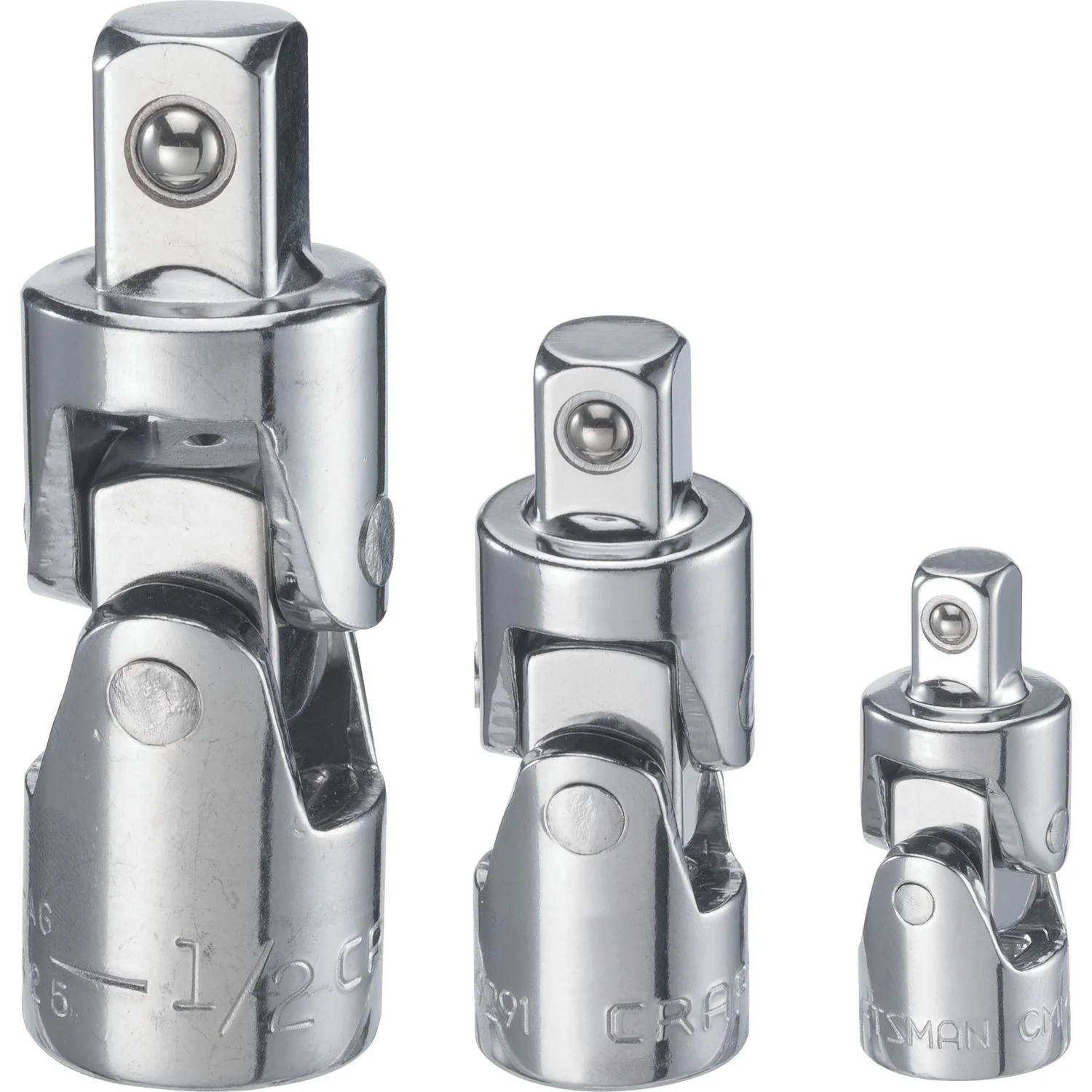Craftsman Universal Joint Set, 3 pc - 1/4, 3/8, 1/2 in. Drive