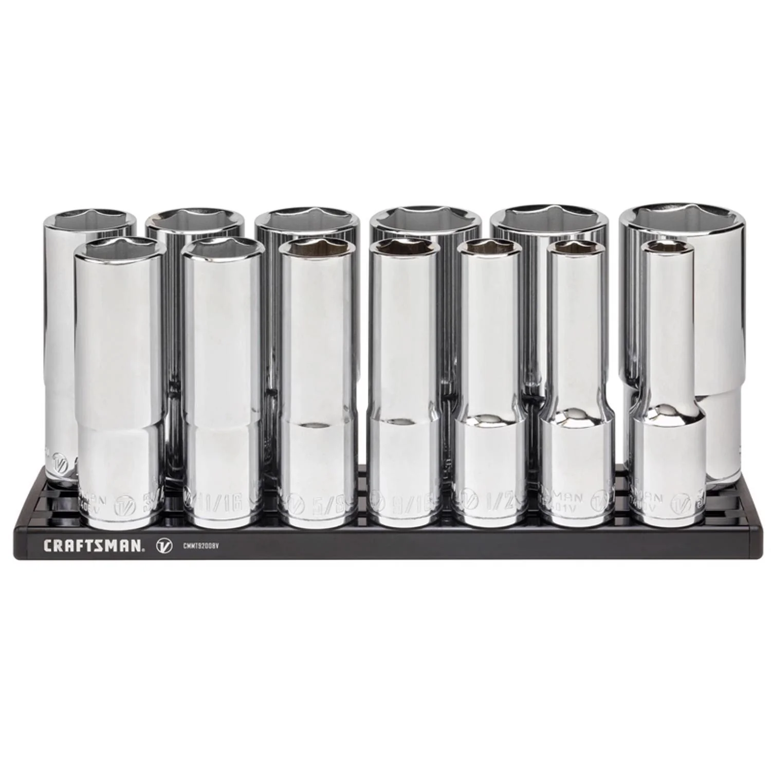 Craftsman V-Series 1/2 in. Drive SAE 6 Point Deep Socket Set, 13 pc - Image 6