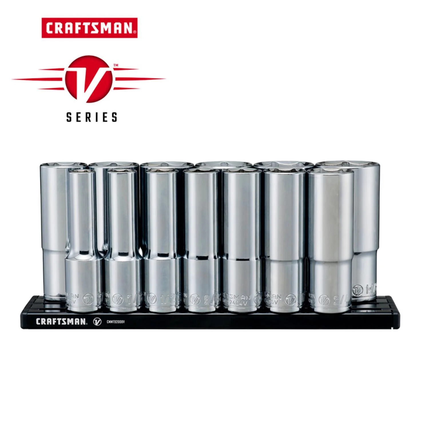 Craftsman V-Series 1/2 in. Drive SAE 6 Point Deep Socket Set, 13 pc - Image 7