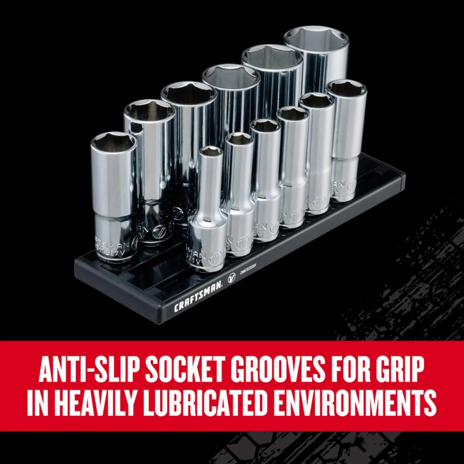 Craftsman V-Series 3/8 in. Drive SAE 6 Point Deep Socket Set, 12 pc - Image 5