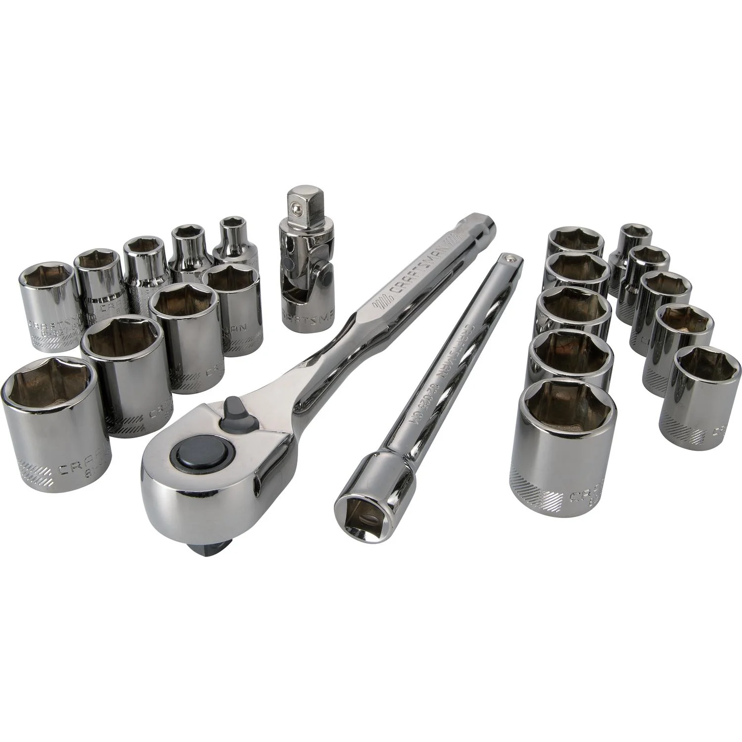 Craftsman 22 pc Metric and SAE Socket and Ratchet Set