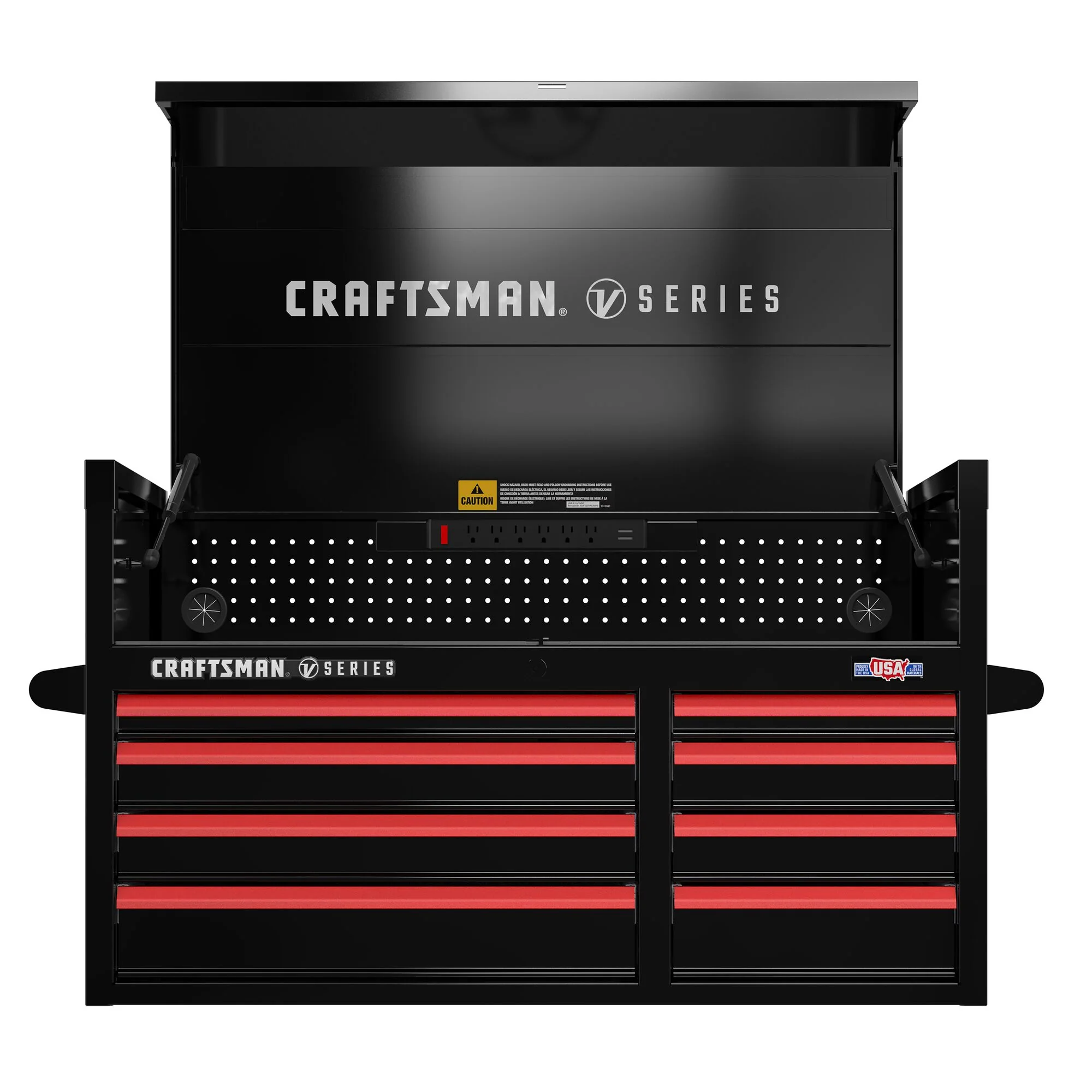 CRAFTSMAN V-Series 41-in W x 27-in H 8-Drawer Steel Tool Chest (Black) - Image 8