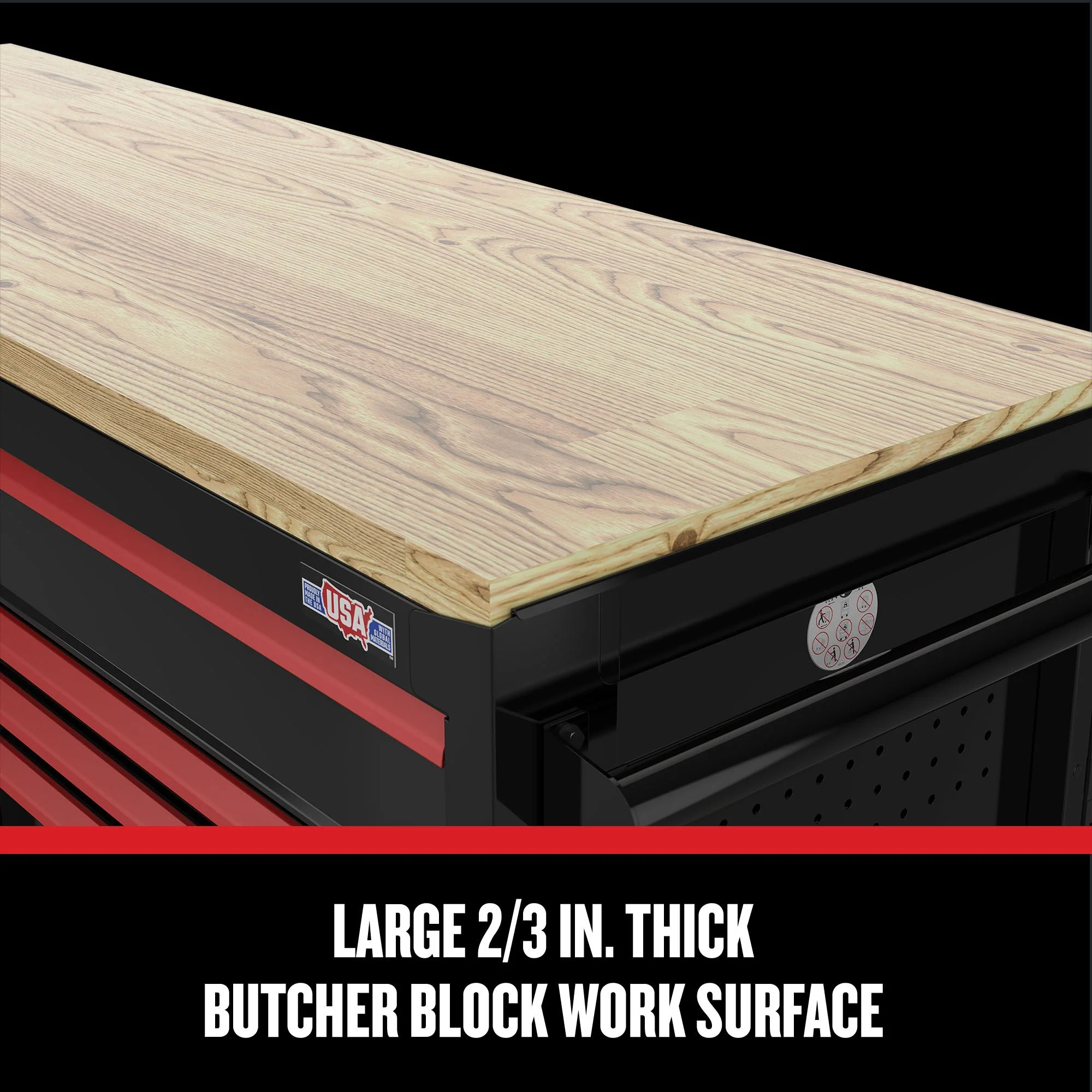 CRAFTSMAN V-Series 63-in W x 40-in H 11-Drawer Steel Rolling Tool Cabinet (Black) - Image 3