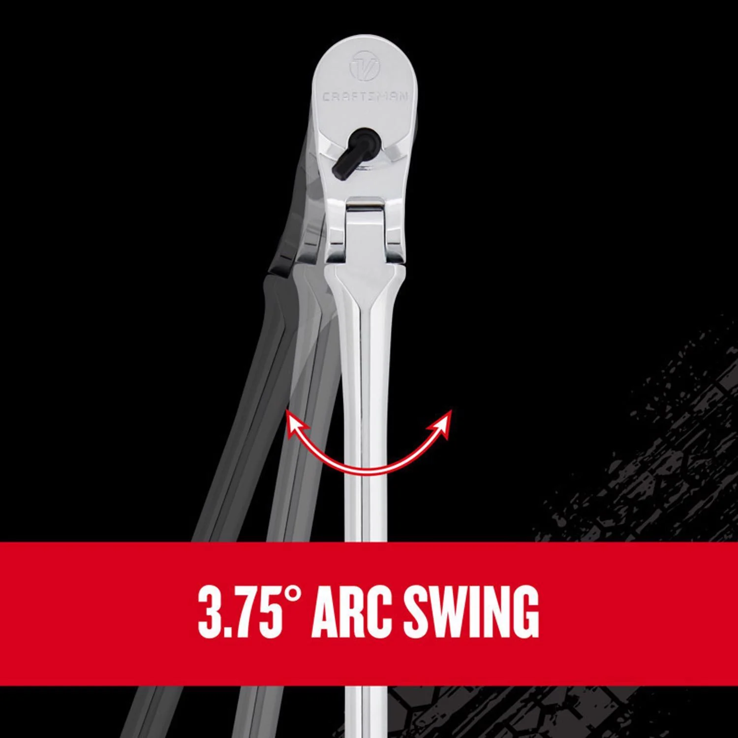 Craftsman V-Series Comfort Grip Long Flex Head Ratchet, 1/2 in. Drive, 96 Teeth - Image 5