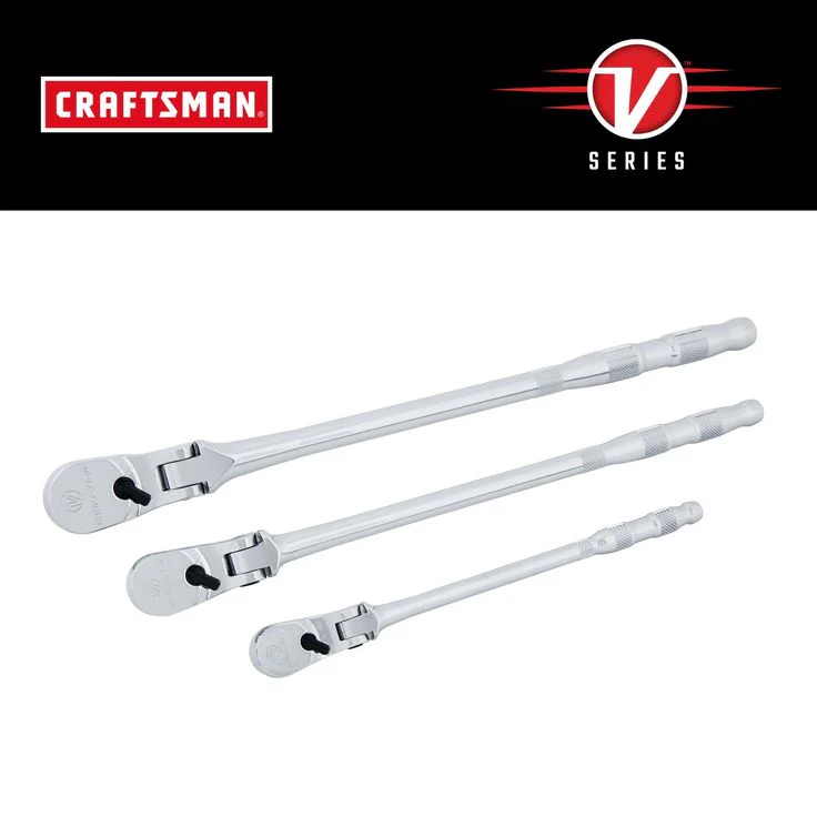 Craftsman V-Series Flex Head Ratchet Set - 1/2, 1/4, and 3/8 in. Drive - Image 4