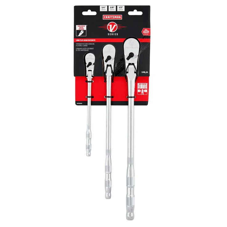 Craftsman V-Series Flex Head Ratchet Set - 1/2, 1/4, and 3/8 in. Drive - Image 6