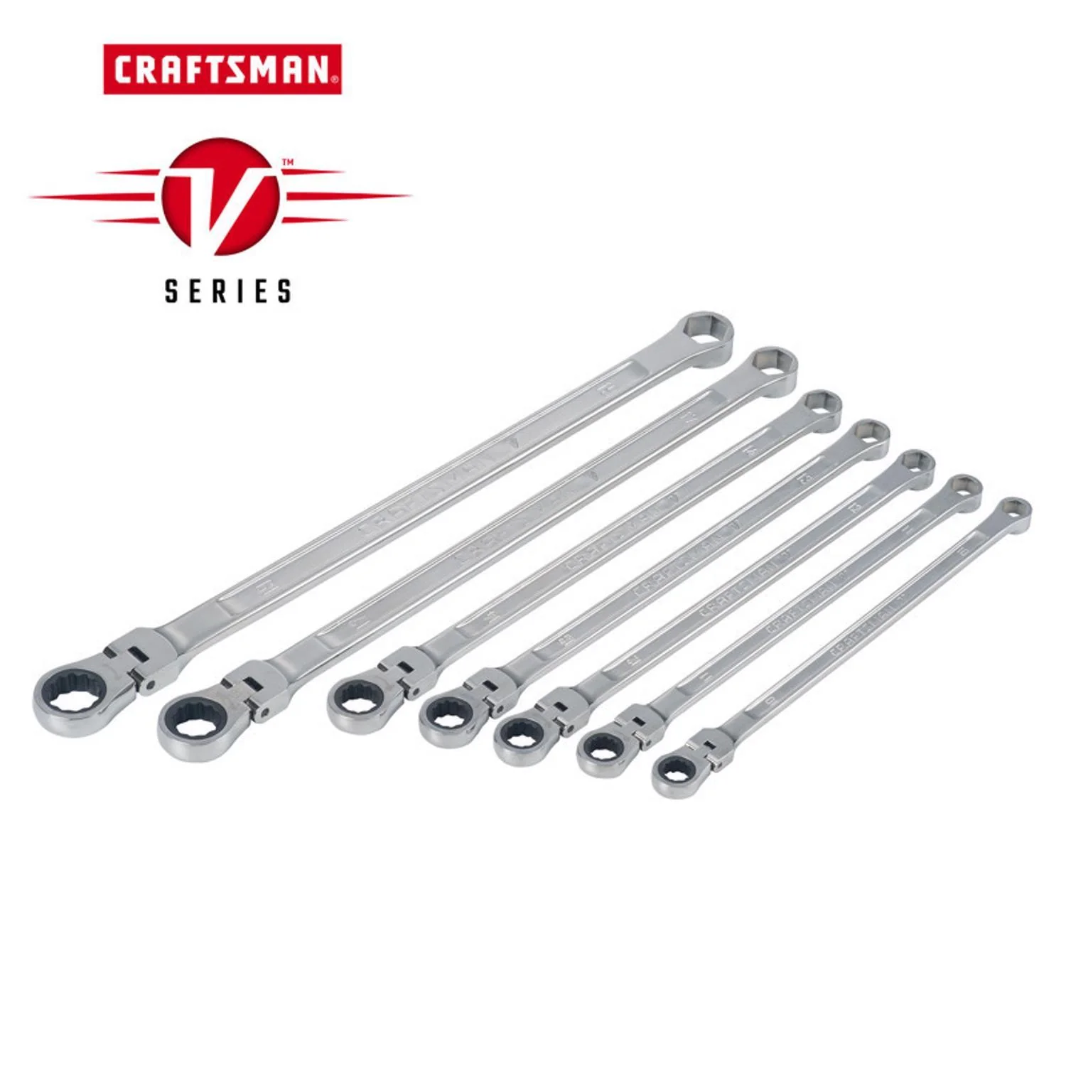 Craftsman V-Series Metric Extra Long Flex Head Box Wrench Set, 7-Piece - Image 2